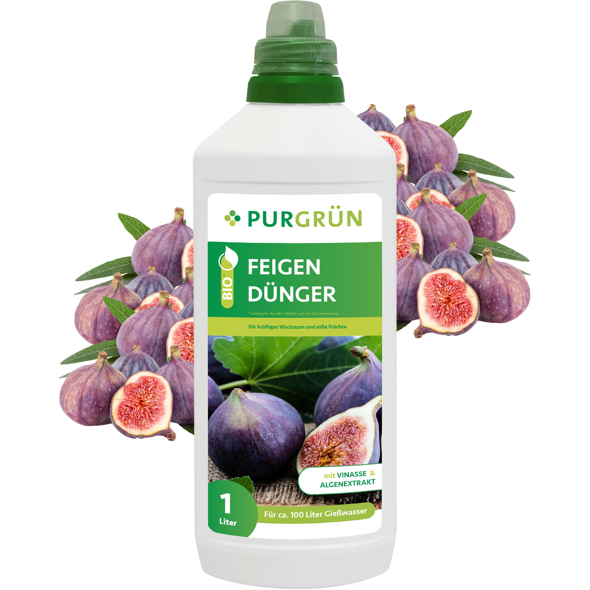 Obstdünger Purgrün Bio Feigendünger, NPK 4+1+7, Algenextrakt, 1 Liter