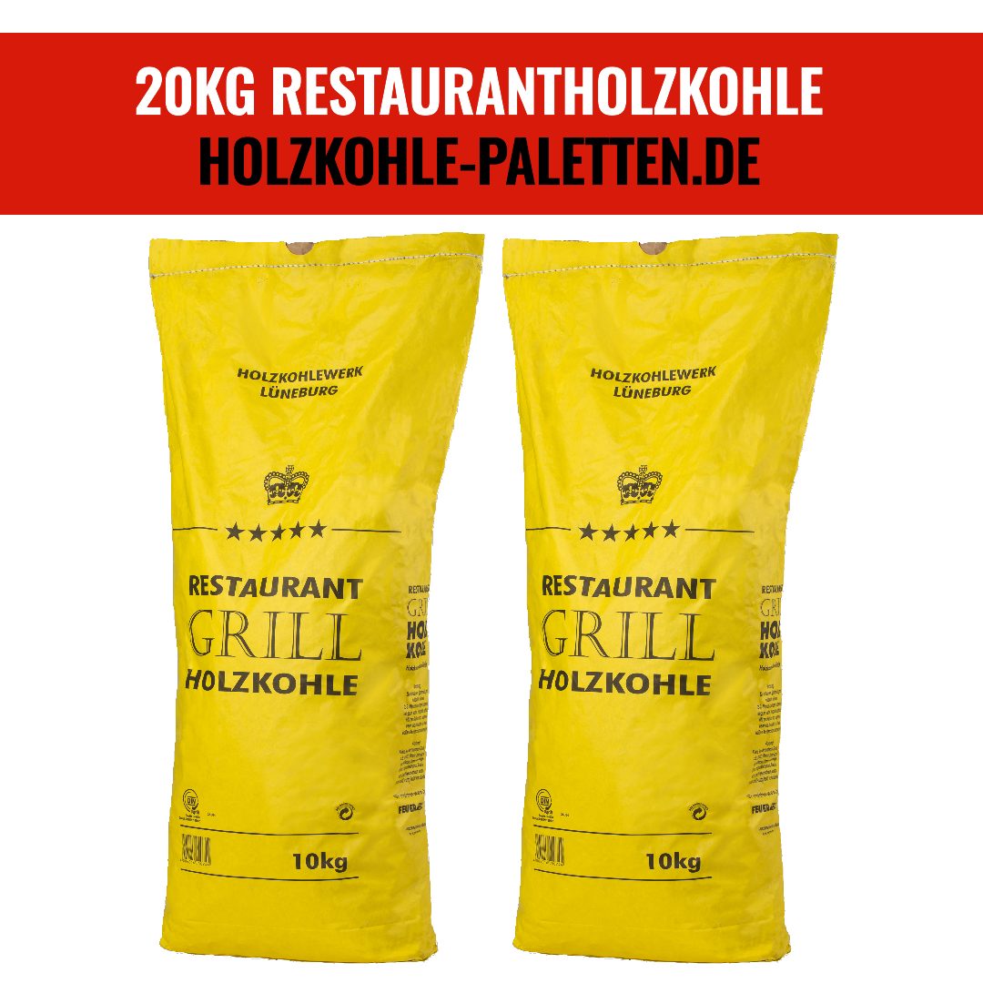 Magna Holzkohle Restaurantholzkohle Set 2x 10 KG, 20 kg