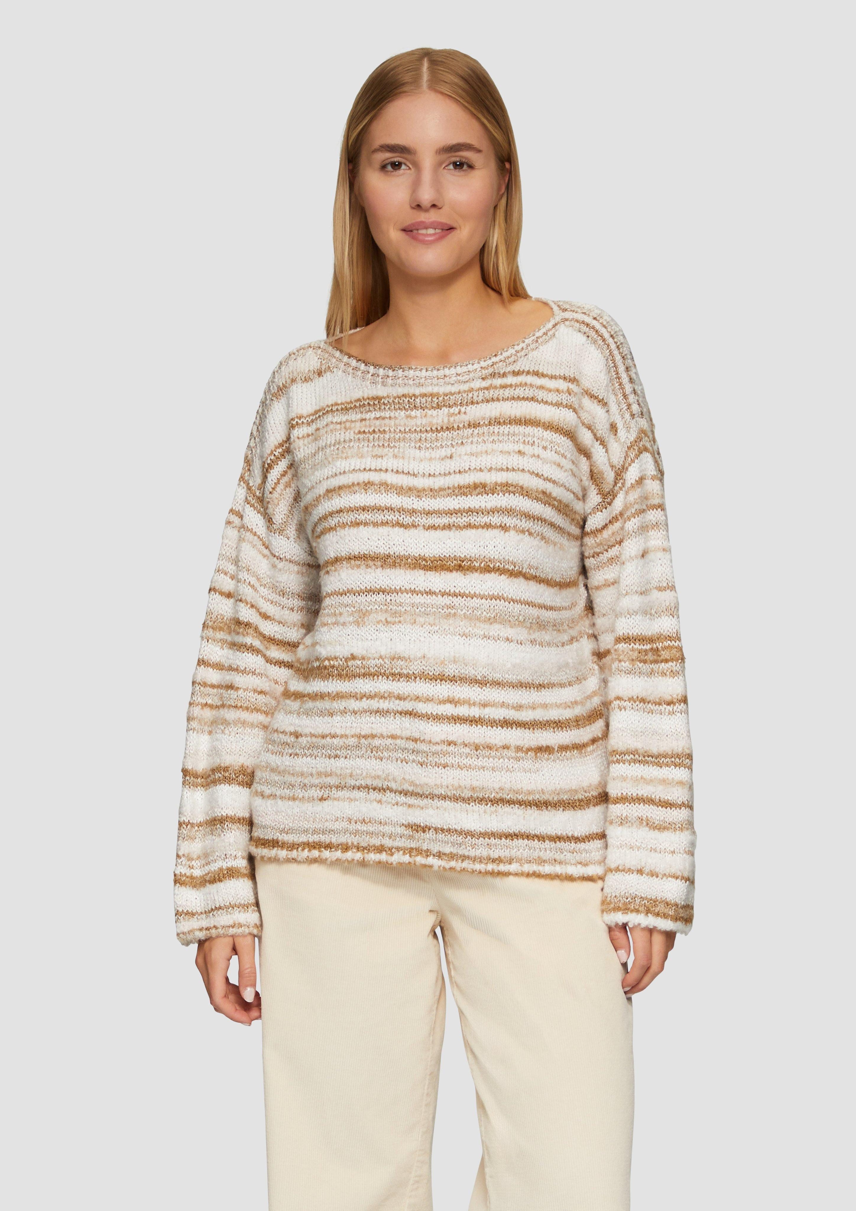 Strickpullover Strukturierter Relaxed Fit-Pullover mit überschnittenen Schultern