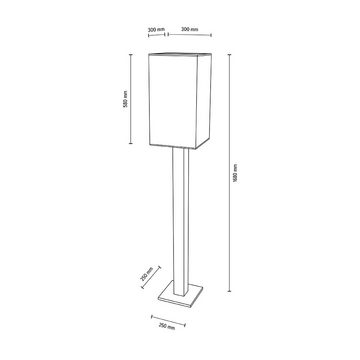 hofstein Stehlampe moderne Stehlampe aus Metall/Holz/Stoff in Schwarz/Natur/Anthrazit, ohne Leuchtmittel, Standlampe Stoffschirm, Fußschalter, 1xE27, ohne Leuchtmittel