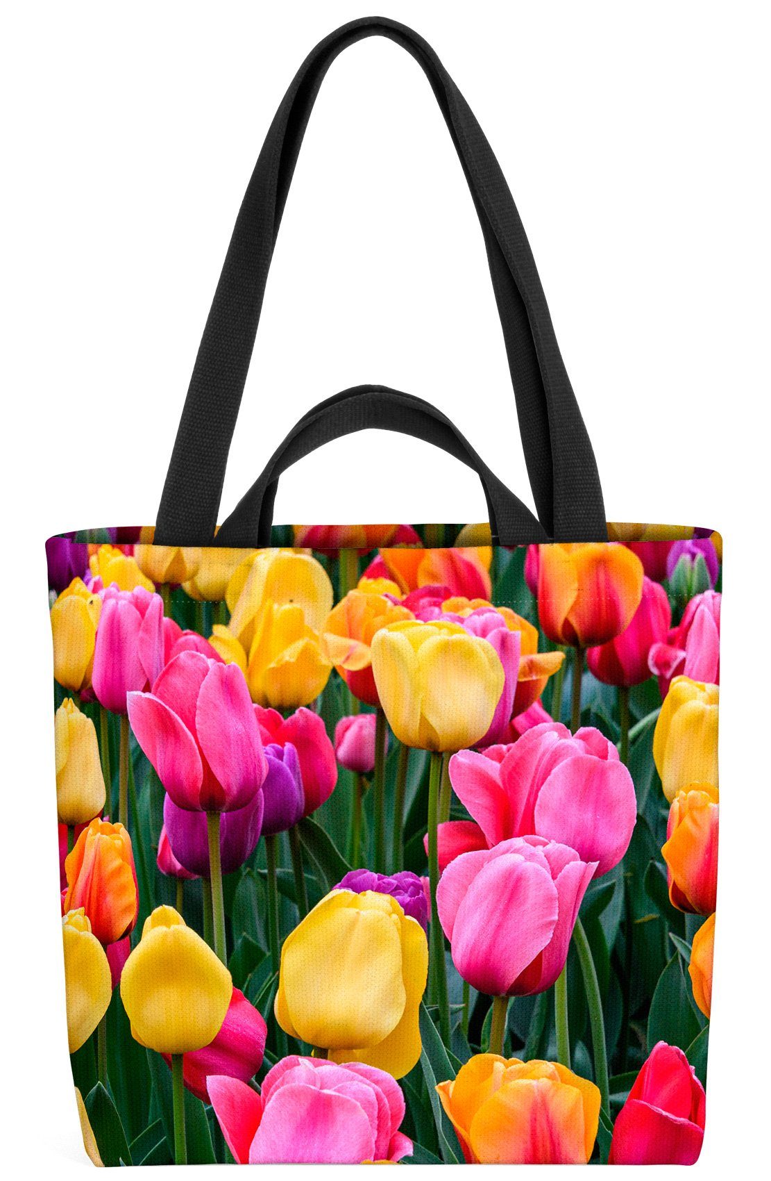 VOID Tulpen floral (1-tlg), tulpenblüte niederlande Henkeltasche Holland holland Tulpenfeld rosa