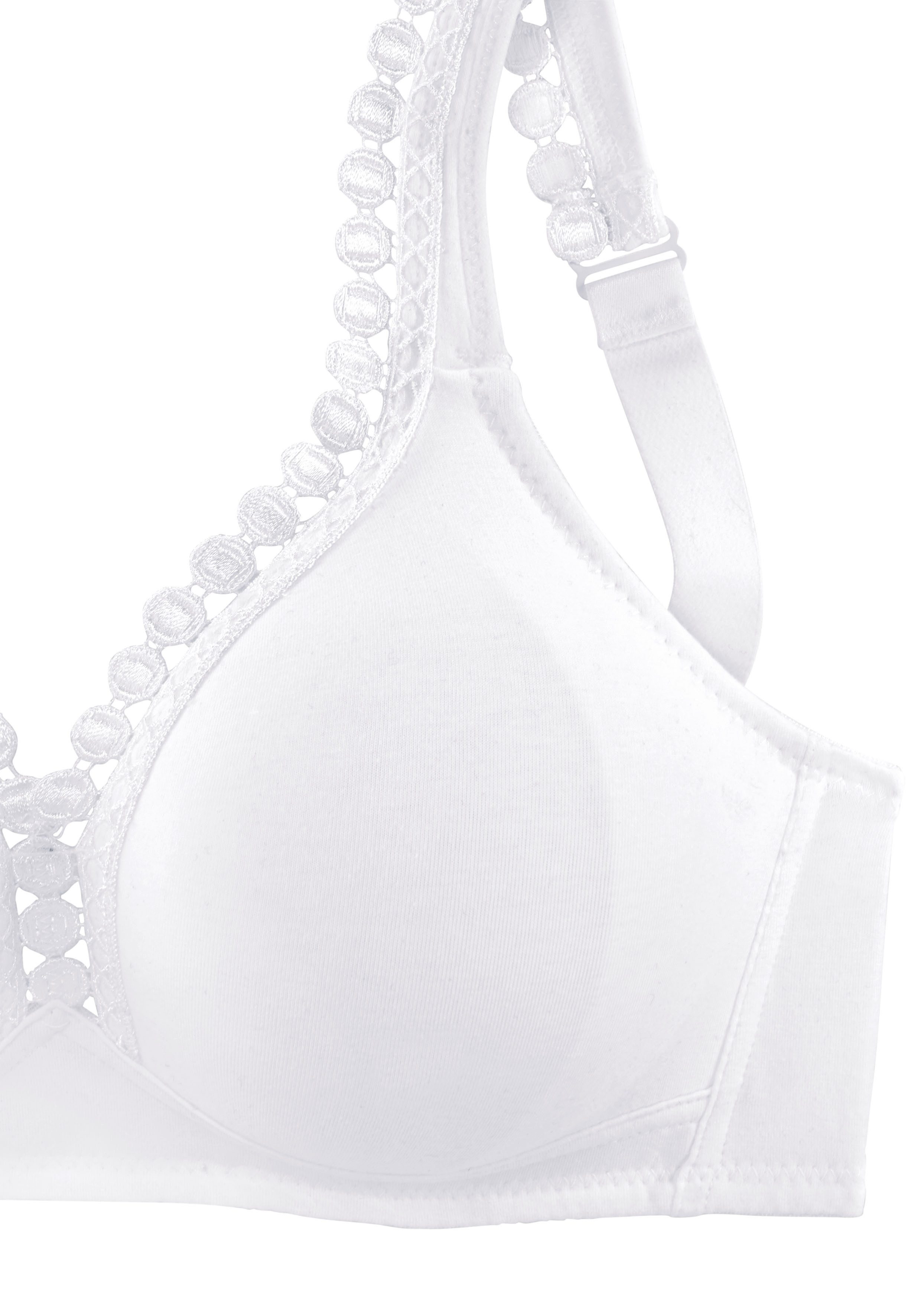 petite fleur by Lascana T-Shirt-BH, BH ohne Bügel, Baumwoll-BH, bügelloser BH große Größen, bequemer BH – Bild 4 von 5