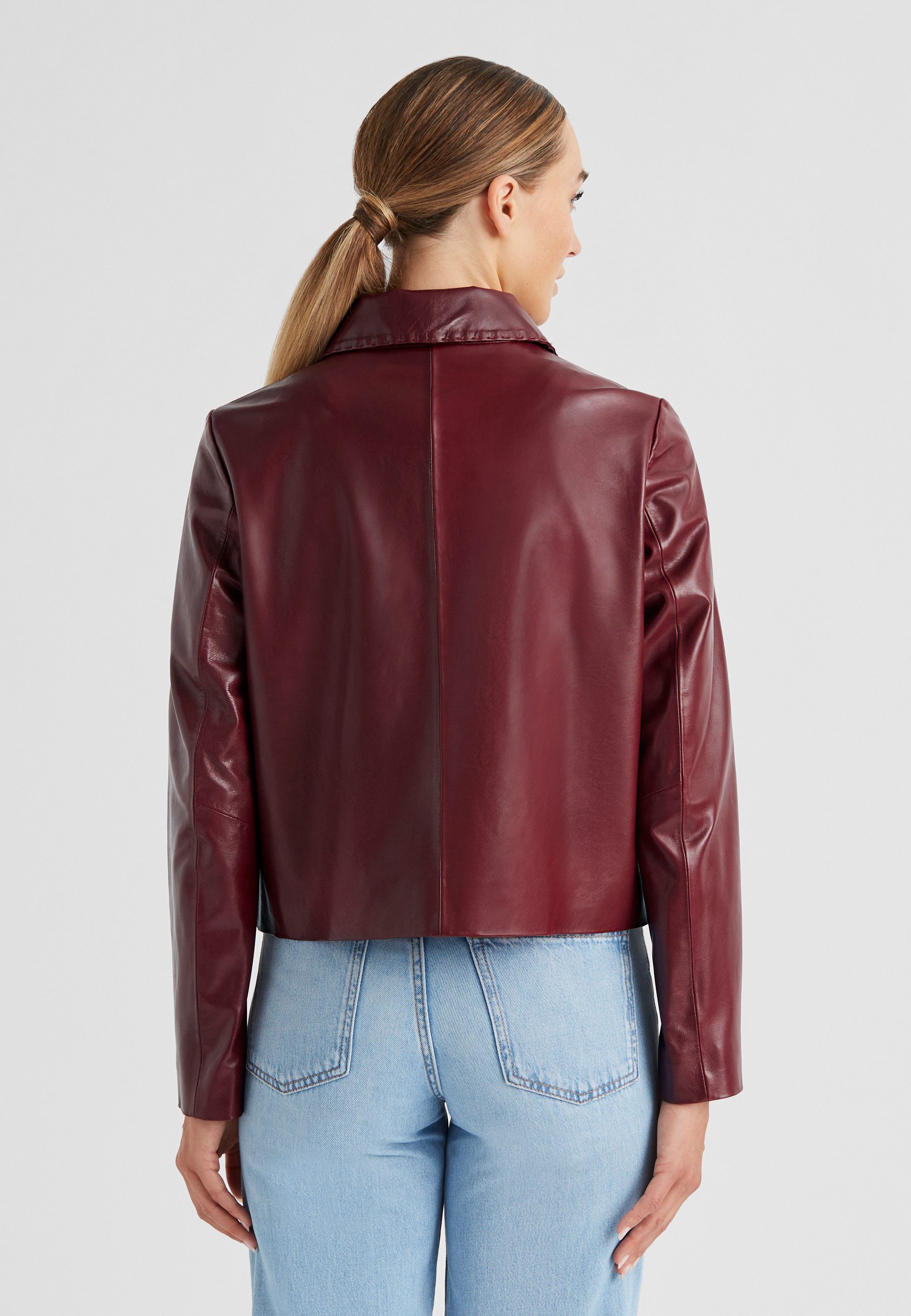 MILESTONE Lederjacke MSDalila Damen Bikerjacke Jacke Leder normale Passform – Bild 3 von 5