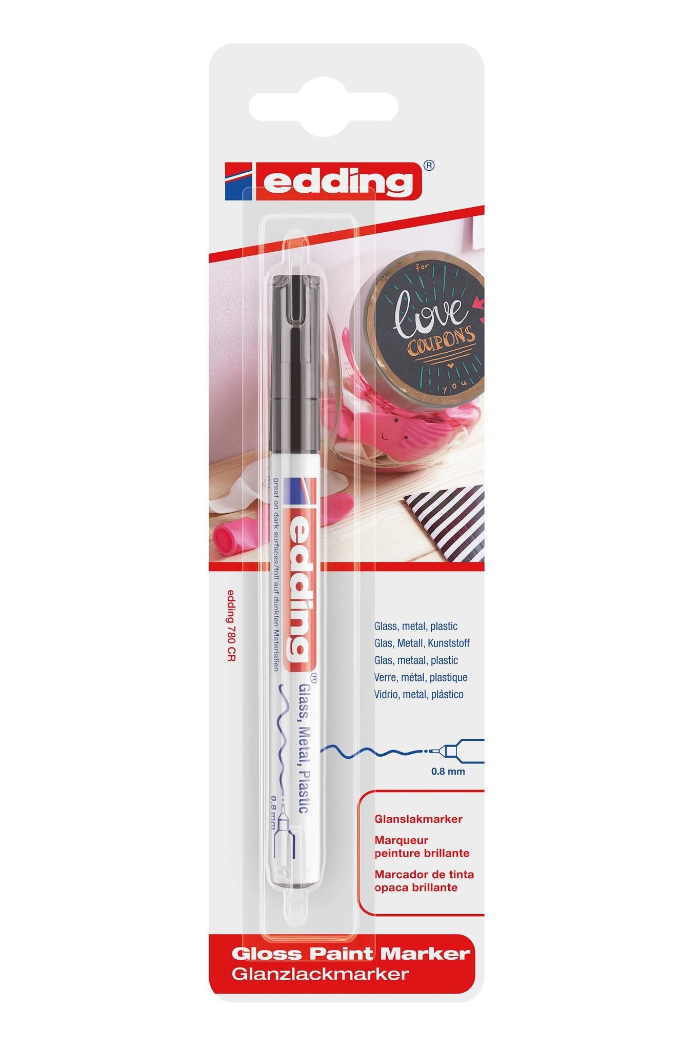 edding Malstift Edding Glanzlackmarker 780 1er-Blister schwarz
