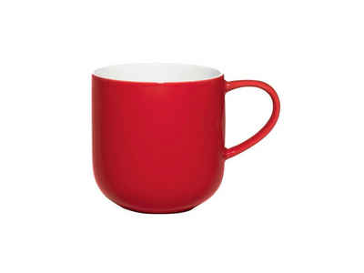 ASA SELECTION Becher COPPA Henkelbecher rot 0,4 l, Fine bone China