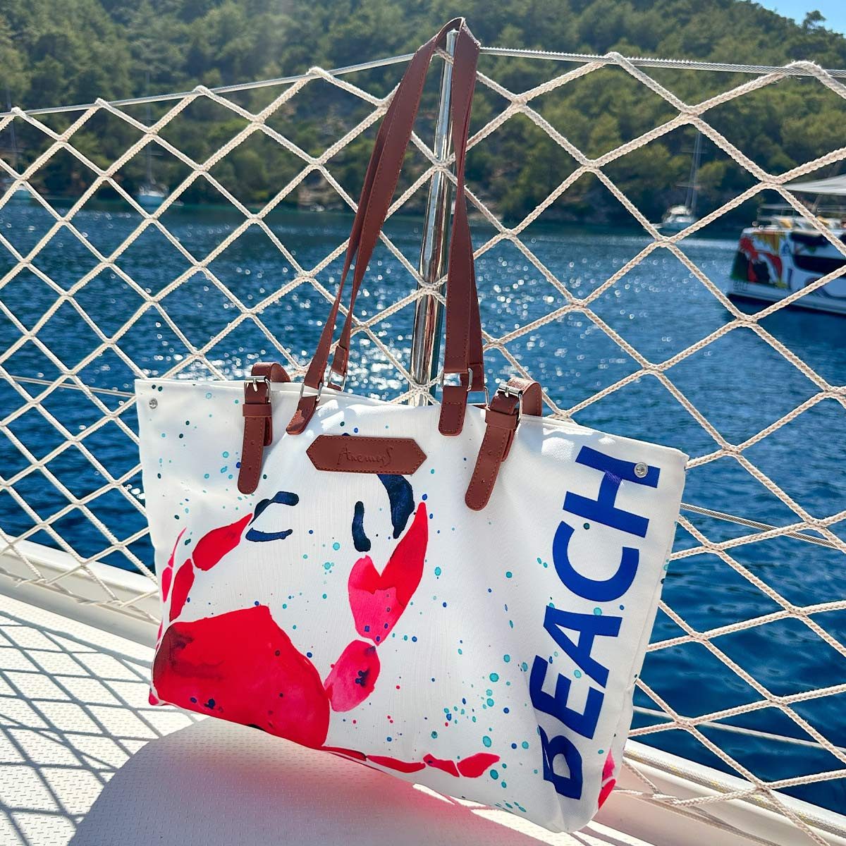 ANEMOSS Reisetasche Anemoss Crab Strandtasche – Geräumig & leicht