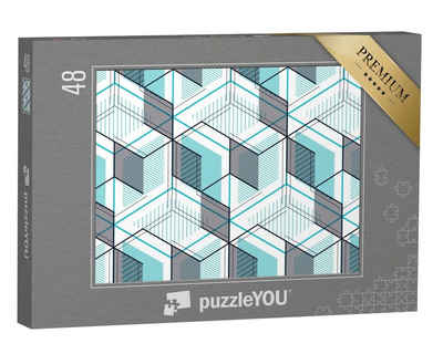 puzzleYOU Puzzle Geometrische Würfel im 3D-Design, 48 Puzzleteile, puzzleYOU-Kollektionen Moderne Puzzles, Puzzle-Neuheiten