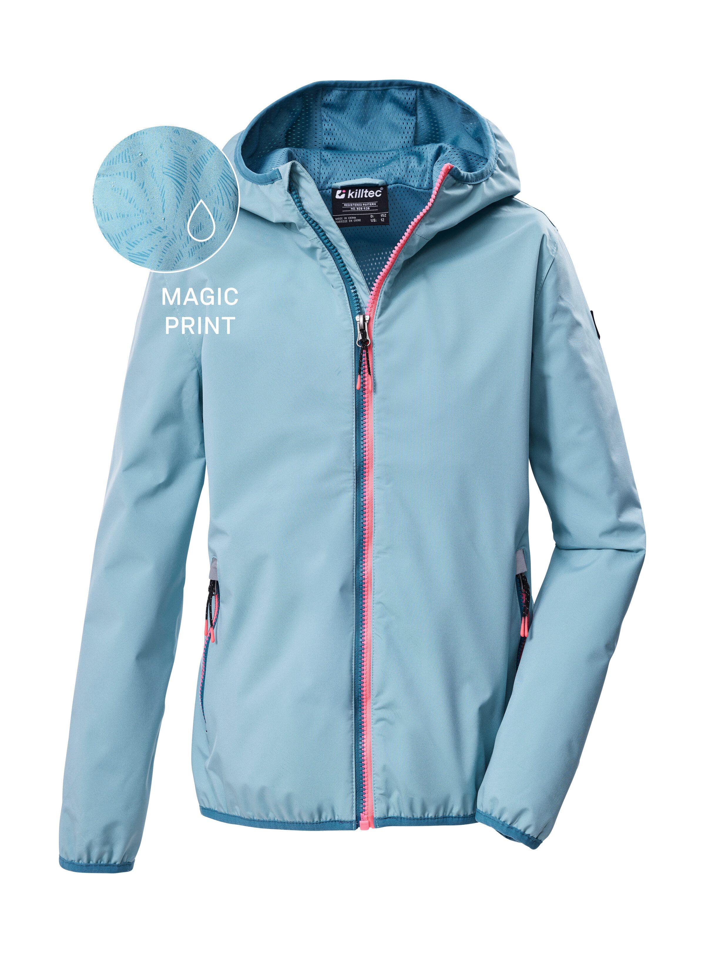 Killtec KOS 156 GRLS JCKT Wind- und wasserdichte Mädchenjacke mit Magic Print