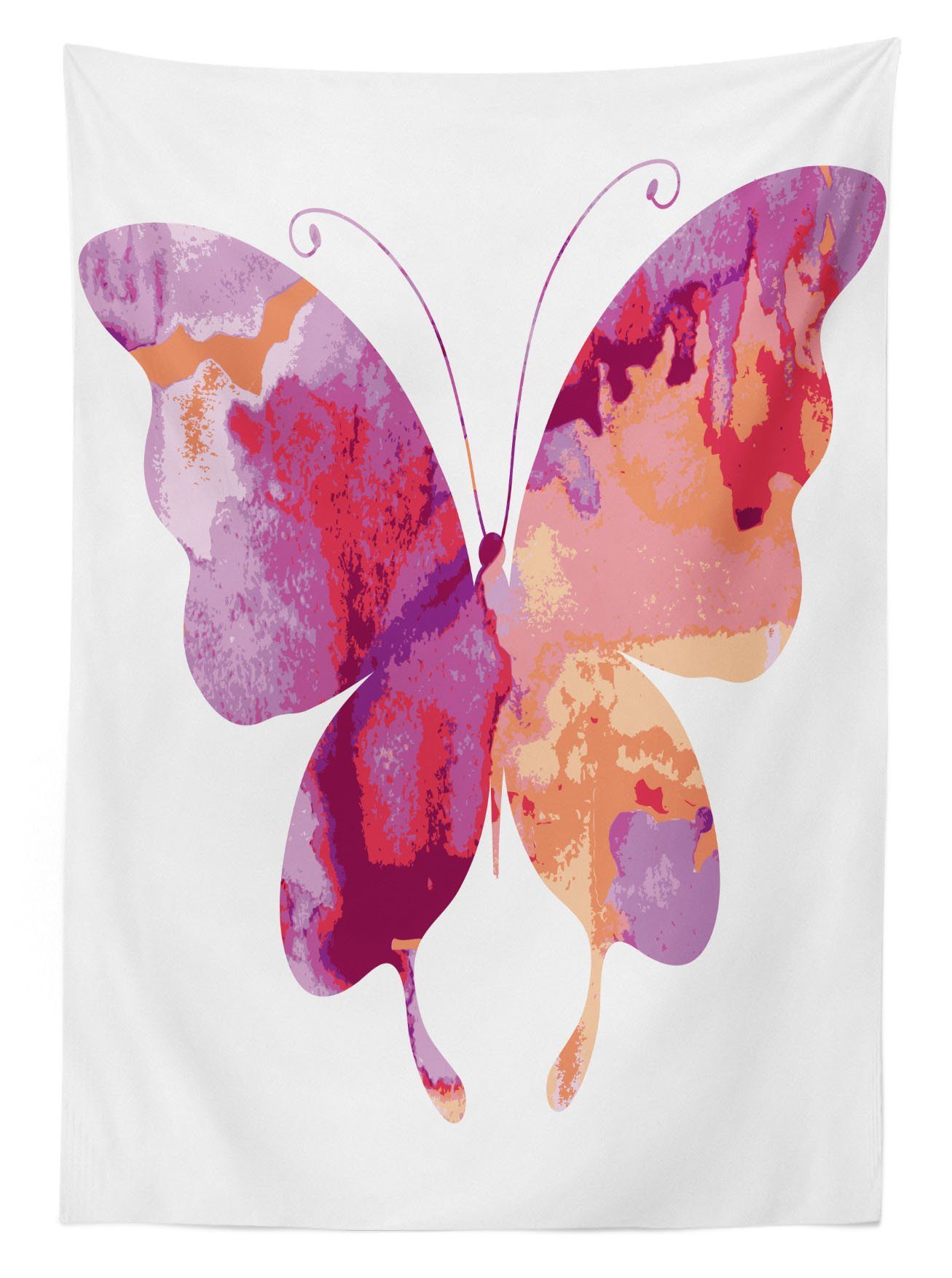 Schmetterling Bereich den Klare Farbfest Außen Für geeignet Waschbar Abakuhaus Rosa Farben, mit Tischdecke Flügeln