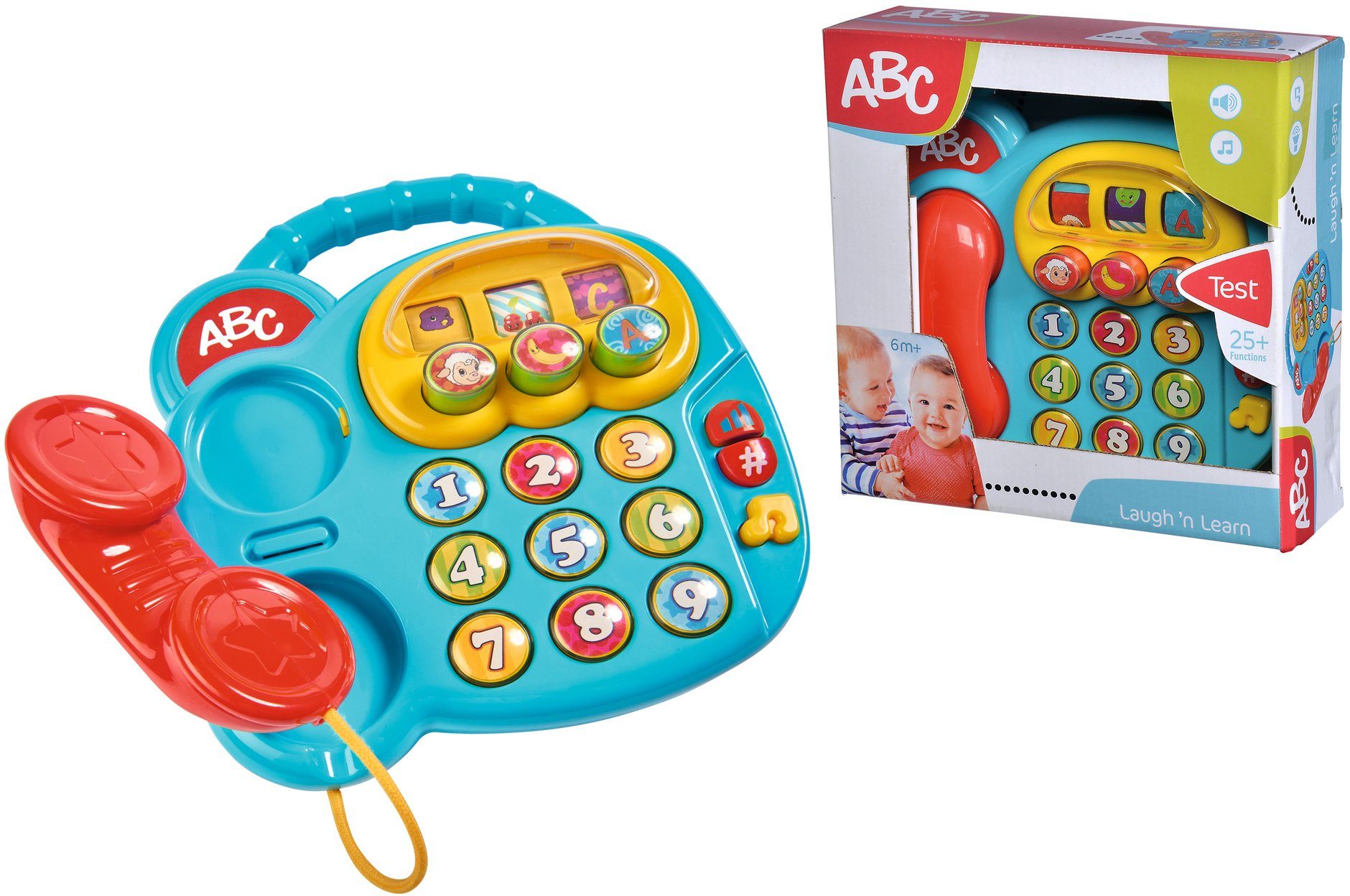 SIMBA Spieltelefon ABC Buntes Telefon, mit Sound