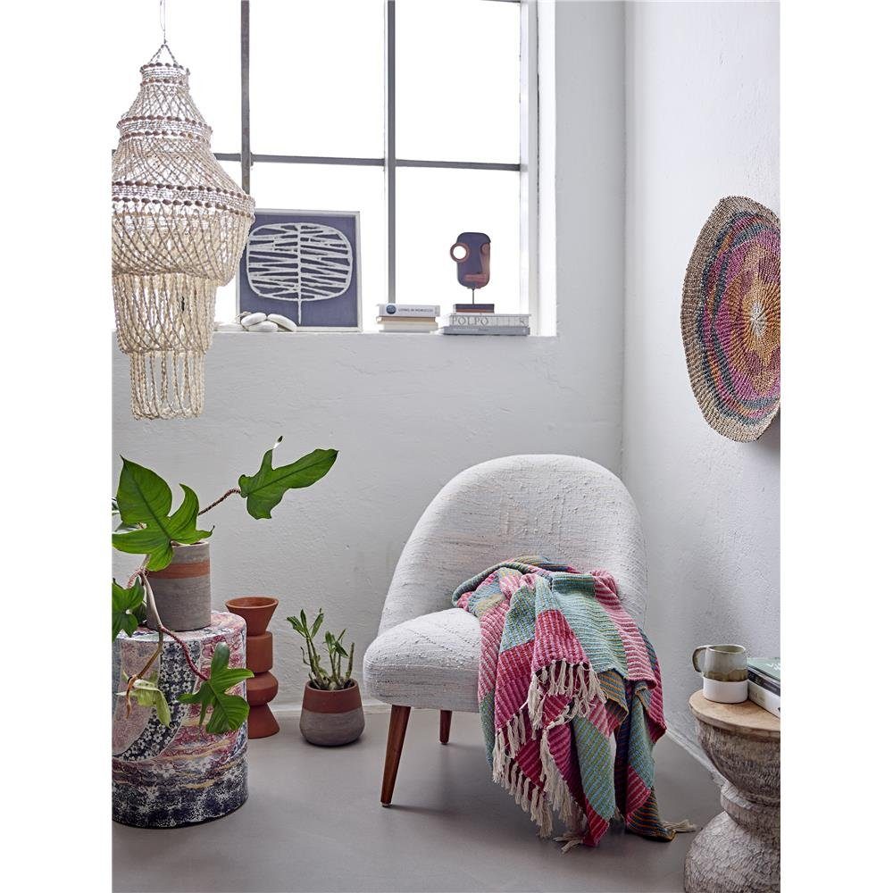 Wohndecke Isnel, Bloomingville, aus recycelte Baumwolle, Gestreift, 160 x 130 cm