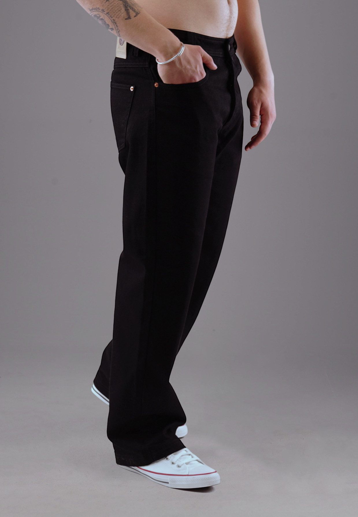 PICALDI Jeans Relax-fit-Jeans Baggy Zicco 474 Black – Clean Black Denim mit Straight Leg (1-tlg) Baggy Jeans