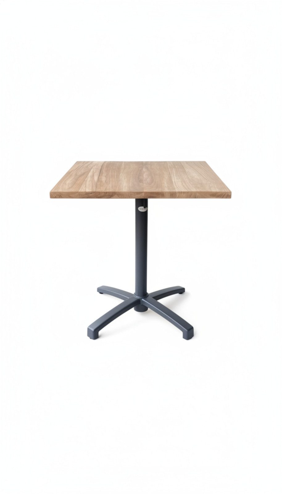 Strandkorb-King Gartentisch Teakholz Tisch Alu klapp-/Gestell, Indoor,70cm, handgefertigt