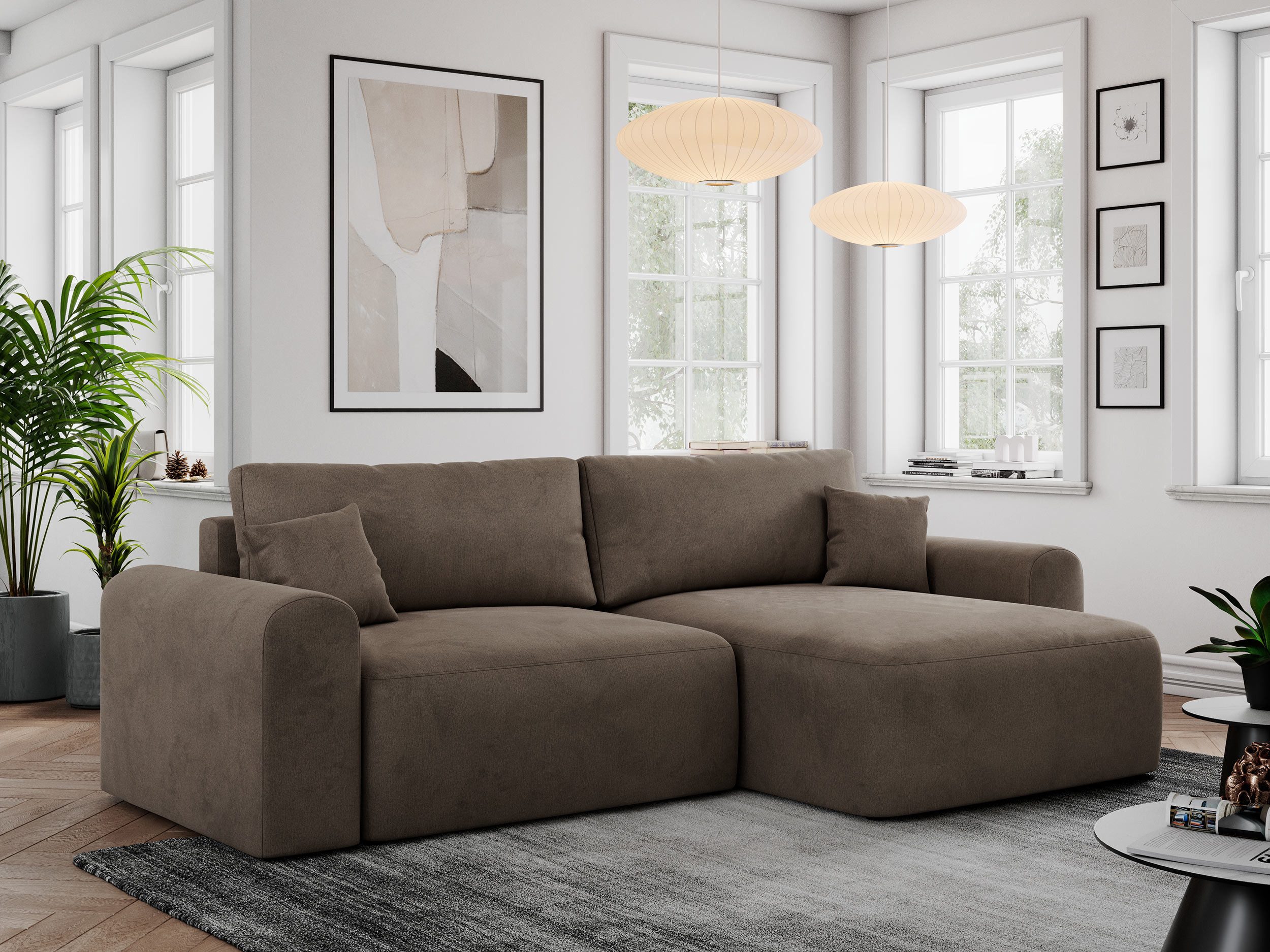 MKS MÖBEL Ecksofa NELSON, Set, Wellenfedern, günstig online kaufen