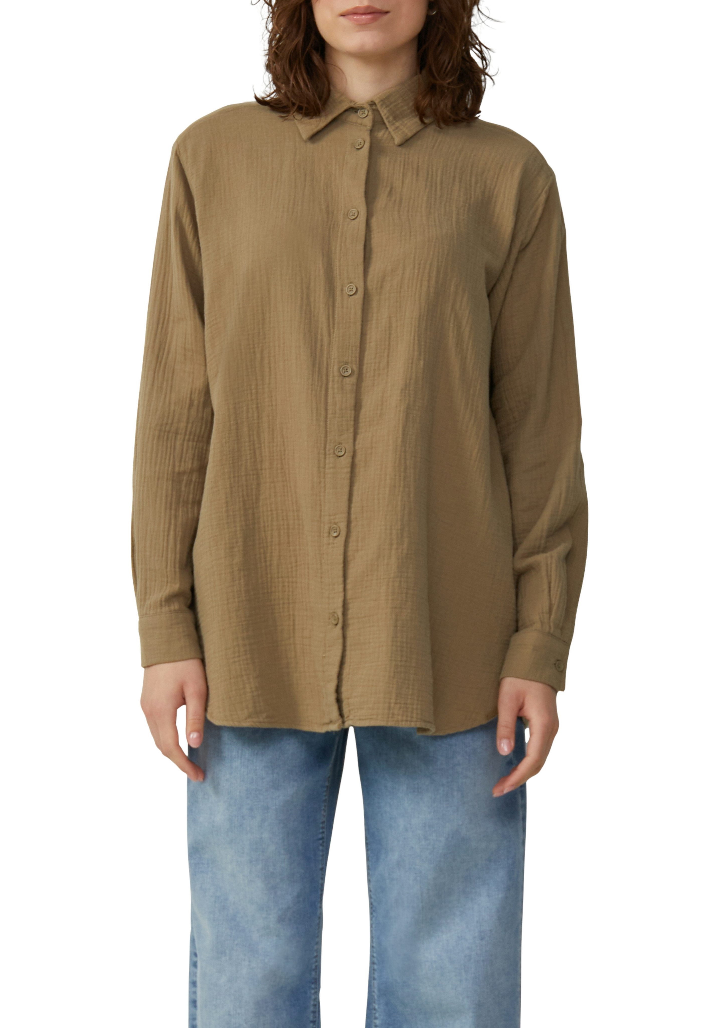 QS Hemdbluse aus luftiger Musselinqualität günstig online kaufen