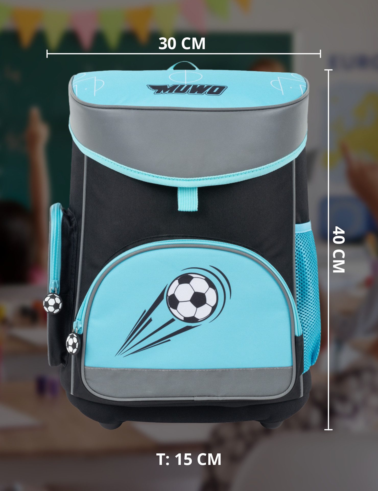 MUWO Schulranzen Kinder Schulranzen Set 5-tlg. verschiedene Motive