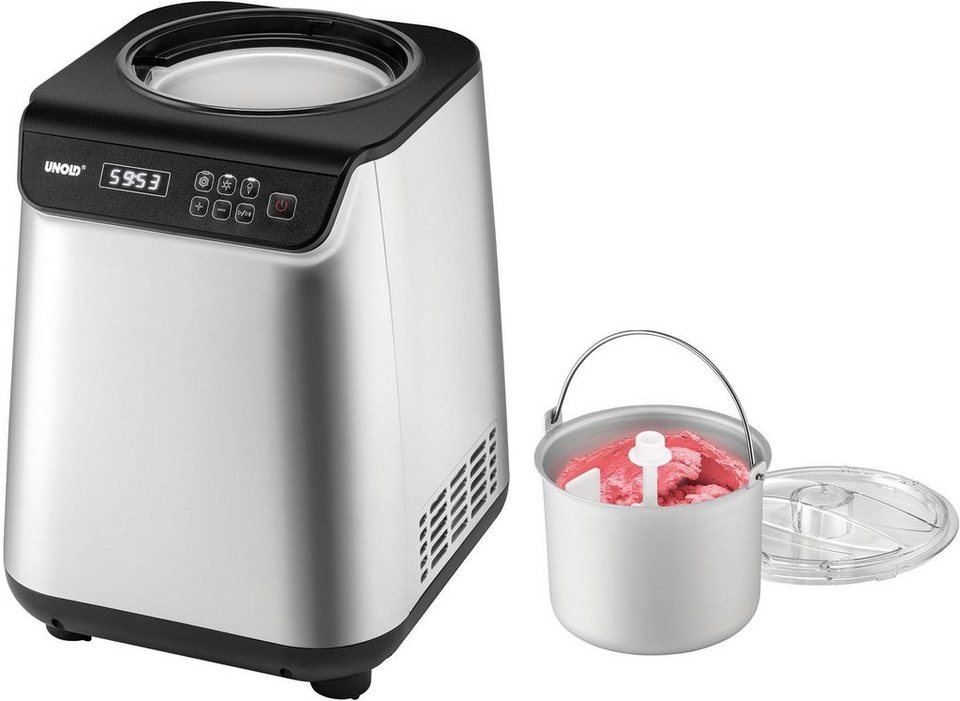 Unold Eismaschine Uno 48825, 1,2 l, 135 W, Vollautomatischer,  selbstkühlender Kompressor