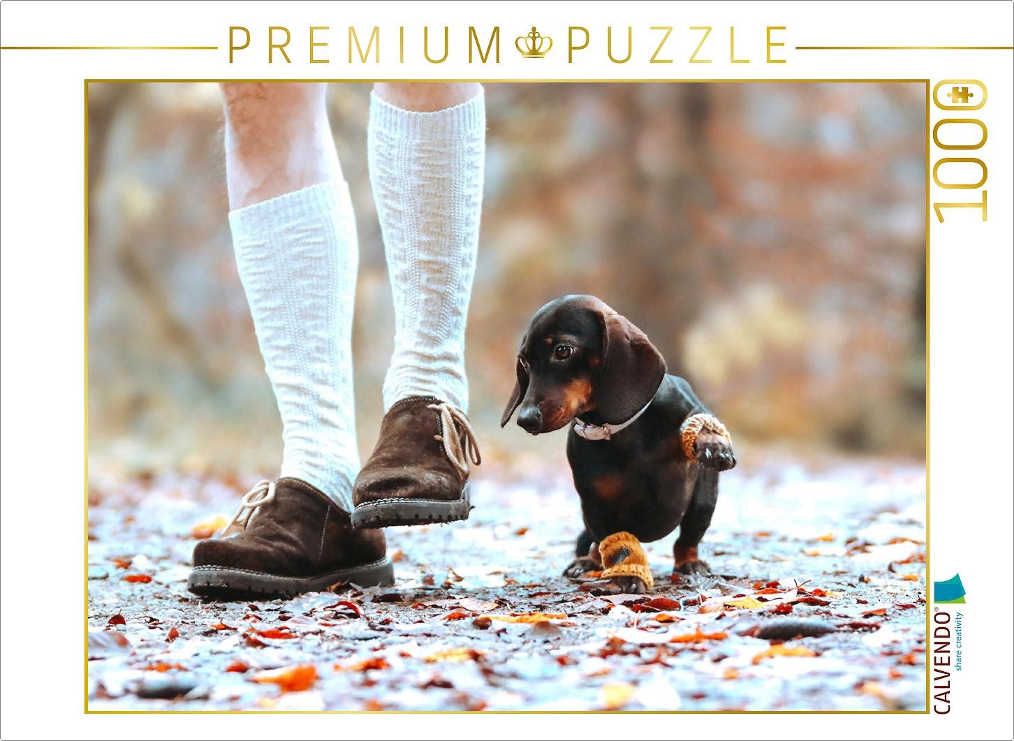 CALVENDO Puzzle CALVENDO Puzzle Ein Motiv aus dem Kalender Typisch Dackel 2021 1000 Te, 1000 Puzzleteile