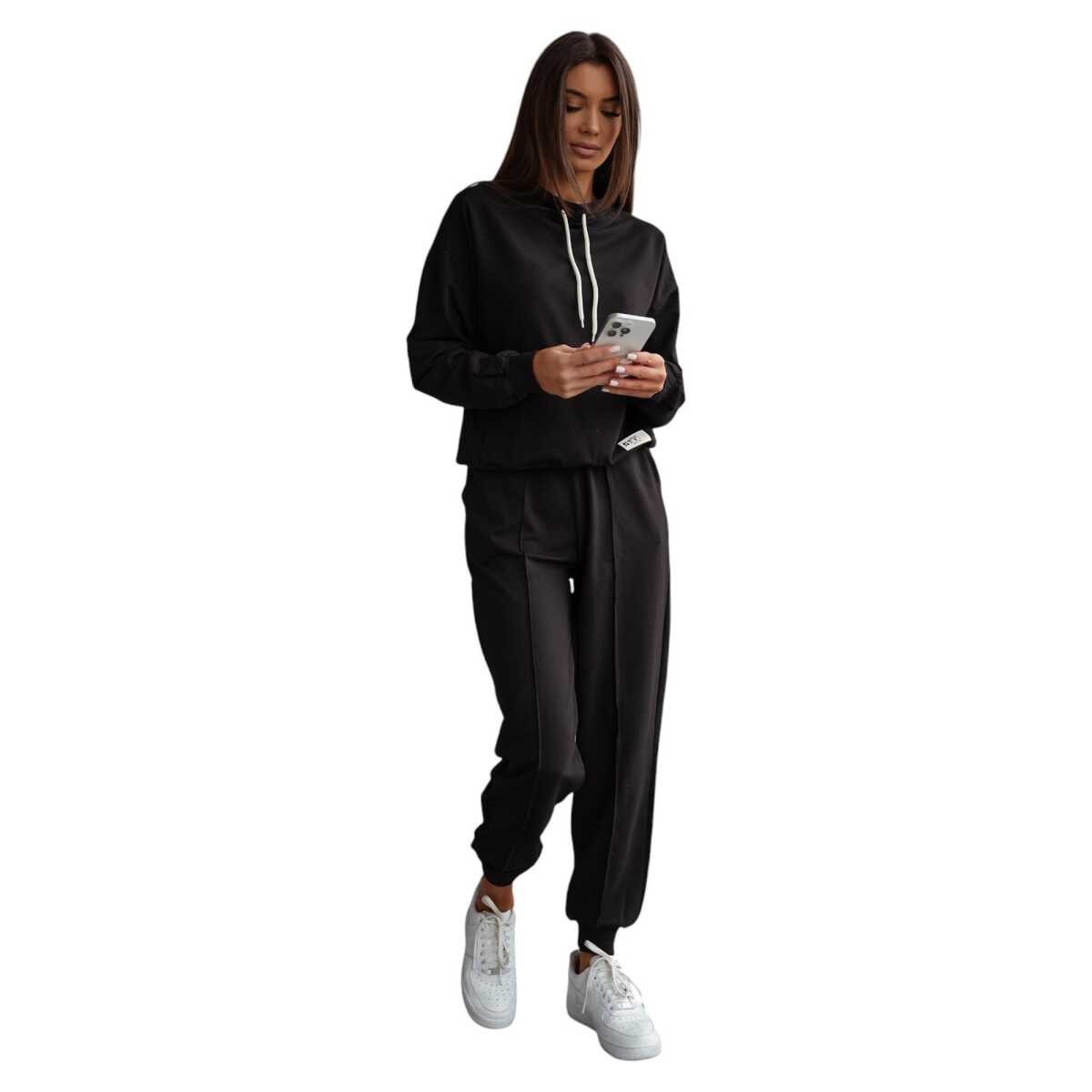 EloModa Jogginganzug Damen Freizeitanzug Hausanzug Homewear Jogginganzug, Gr. S M L XL (2-tlg), MADE IN EU