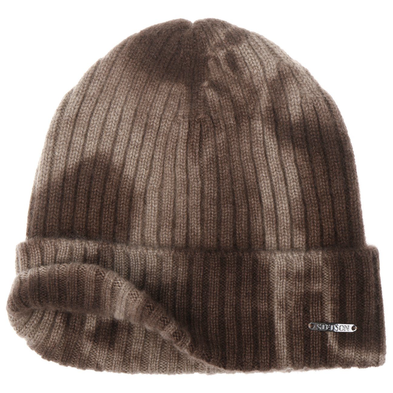 (1-St) mit Umschlag Umschlagmütze Stetson Beanie beige-braun