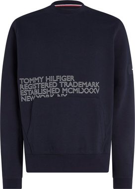 Tommy Hilfiger Sweatshirt BADGED GRAPHIC CREWNECK mit Rippbündchen