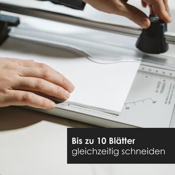 OfficeTree Papierschneidegerät OfficeTree Papier Schneider mit extra Klinge, inklusive Ersatzklinge und Schnittlinienführung