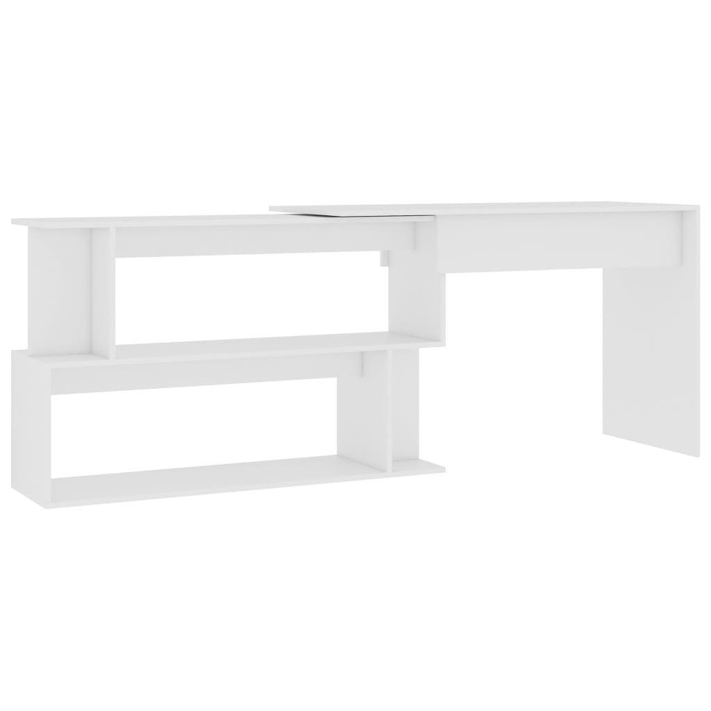 Schreibtisch NA Eckschreibtisch Weiß 200x50x76 cm Spanplatte
