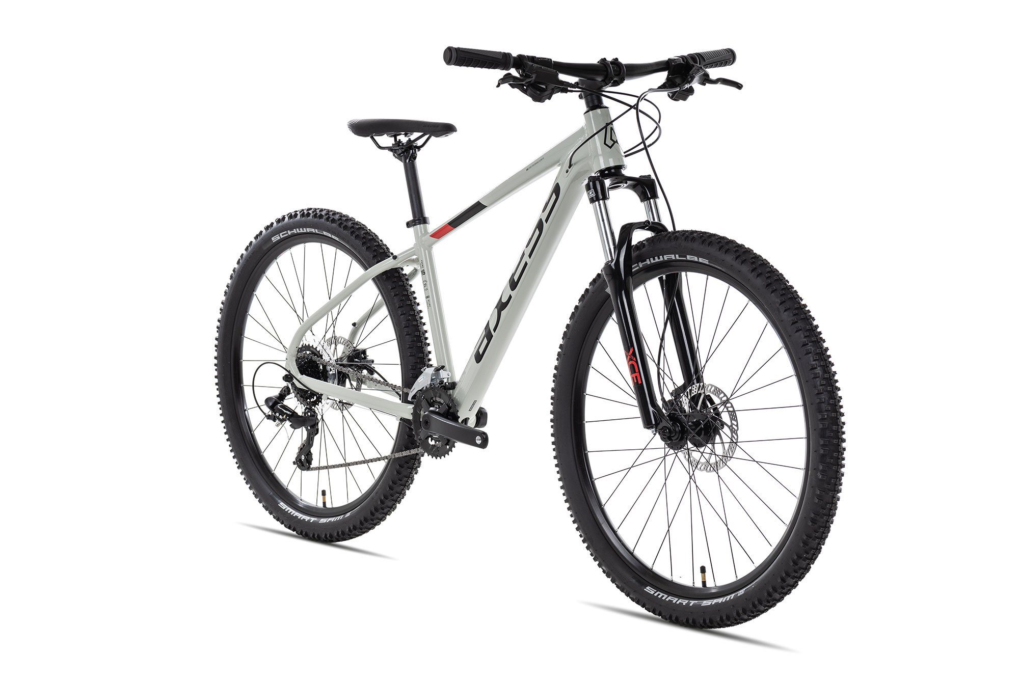 Axess Mountainbike BRASH, 16 Gang Shimano RD-TX800- 8 Schaltwerk, Kettenschaltung, MTB-Hardtail Herrenfahrrad 29 Zoll schwarz/grau