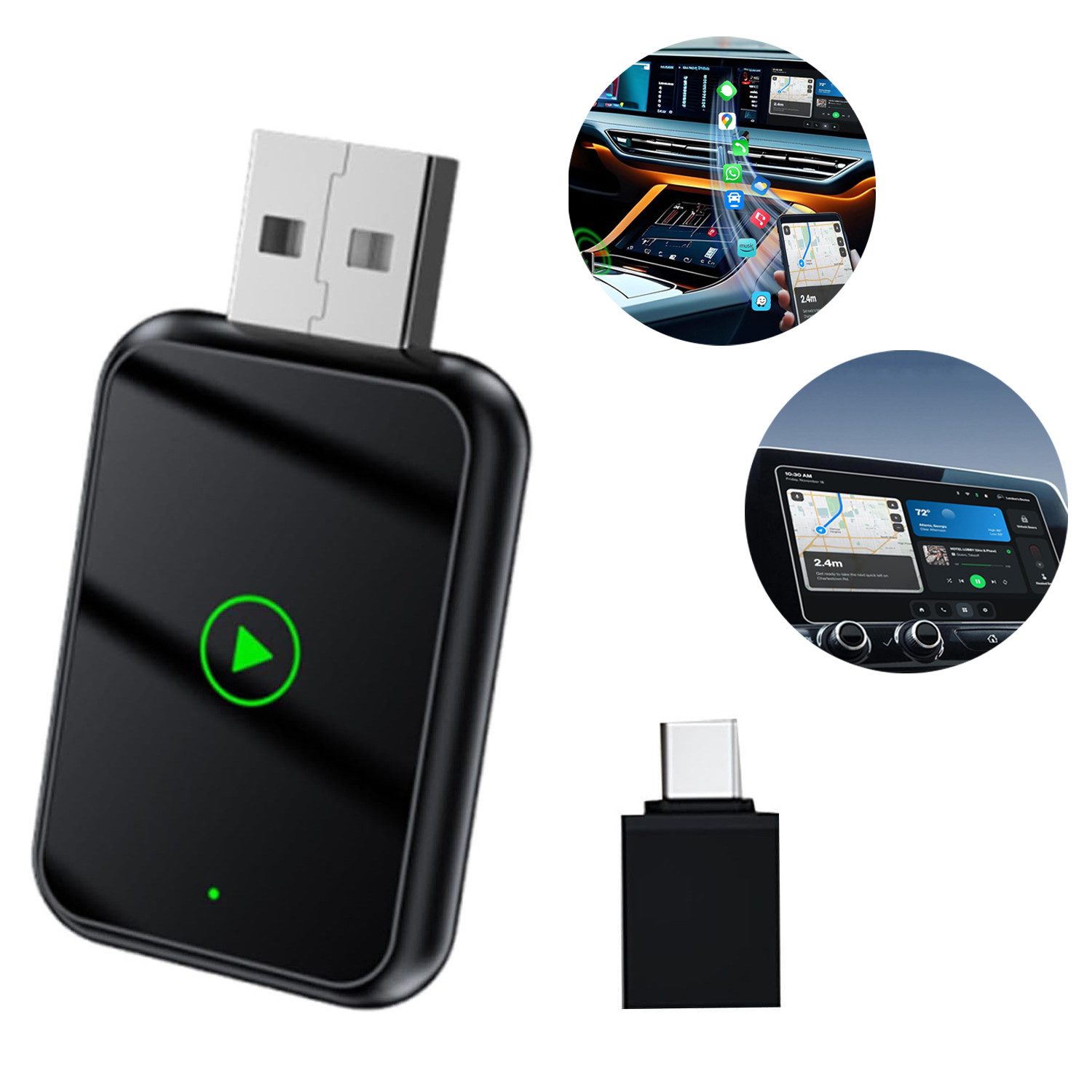 Kabelloser CarPlay Android Auto Adapter