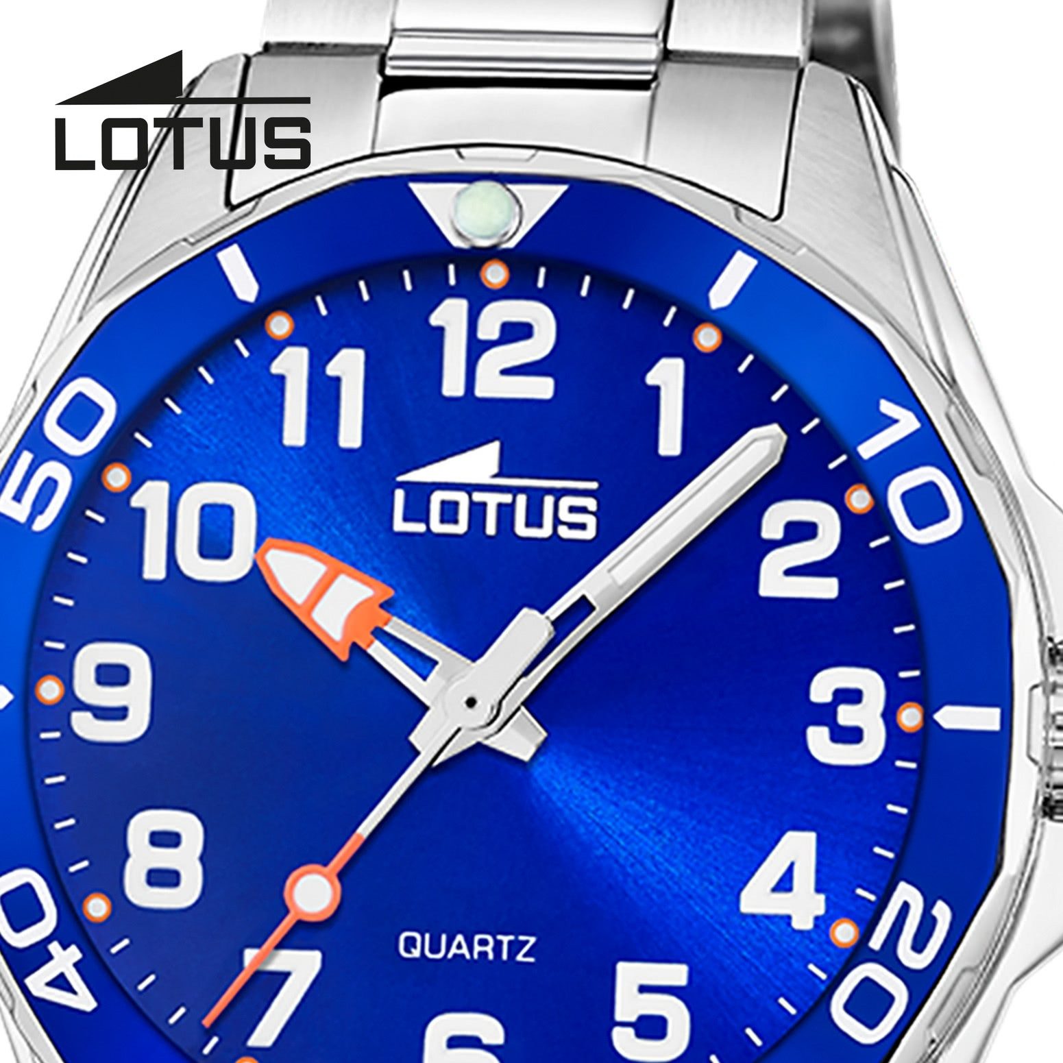 Lotus Chronograph Lotus Kinderuhr Edelstahl silber Lotus, (Chronograph), Kinder Armbanduhr rund, mittel (ca. 36mm), Edelstahl