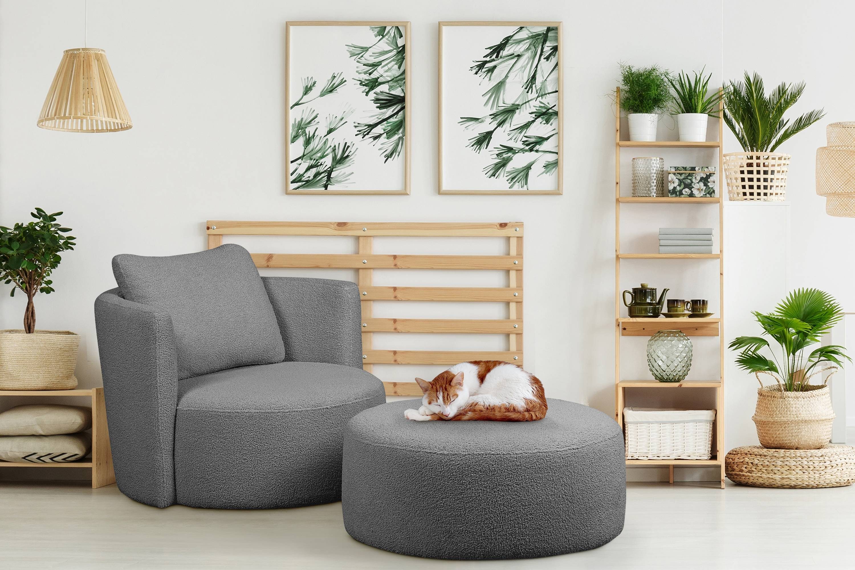 KONSIMO® Drehsessel Loungesessel RAGGI, mit 360° günstig online kaufen