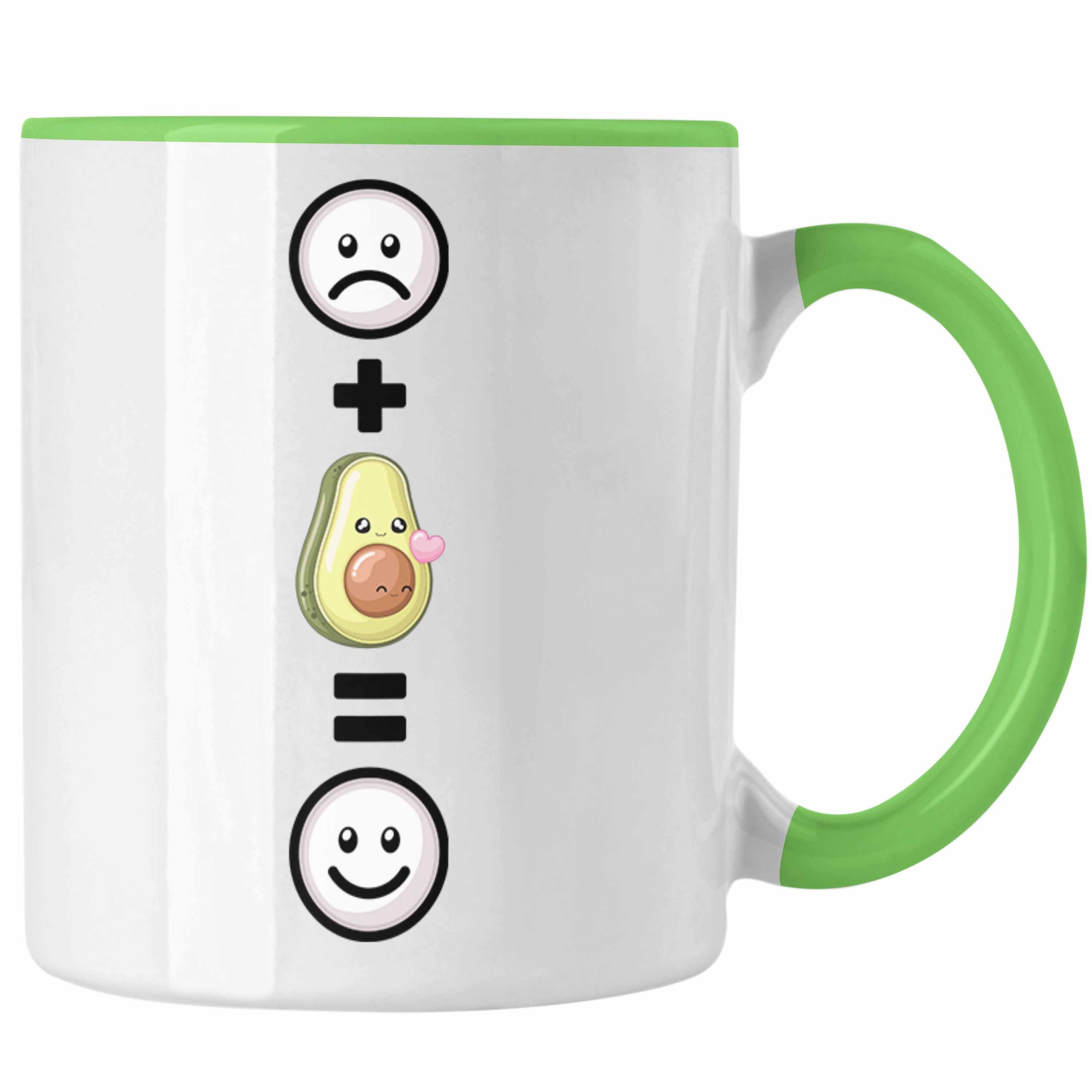 Trendation Tasse Avocado Tasse Geschenk für Avocado Liebhaber :(Avocado) Lustig Grün