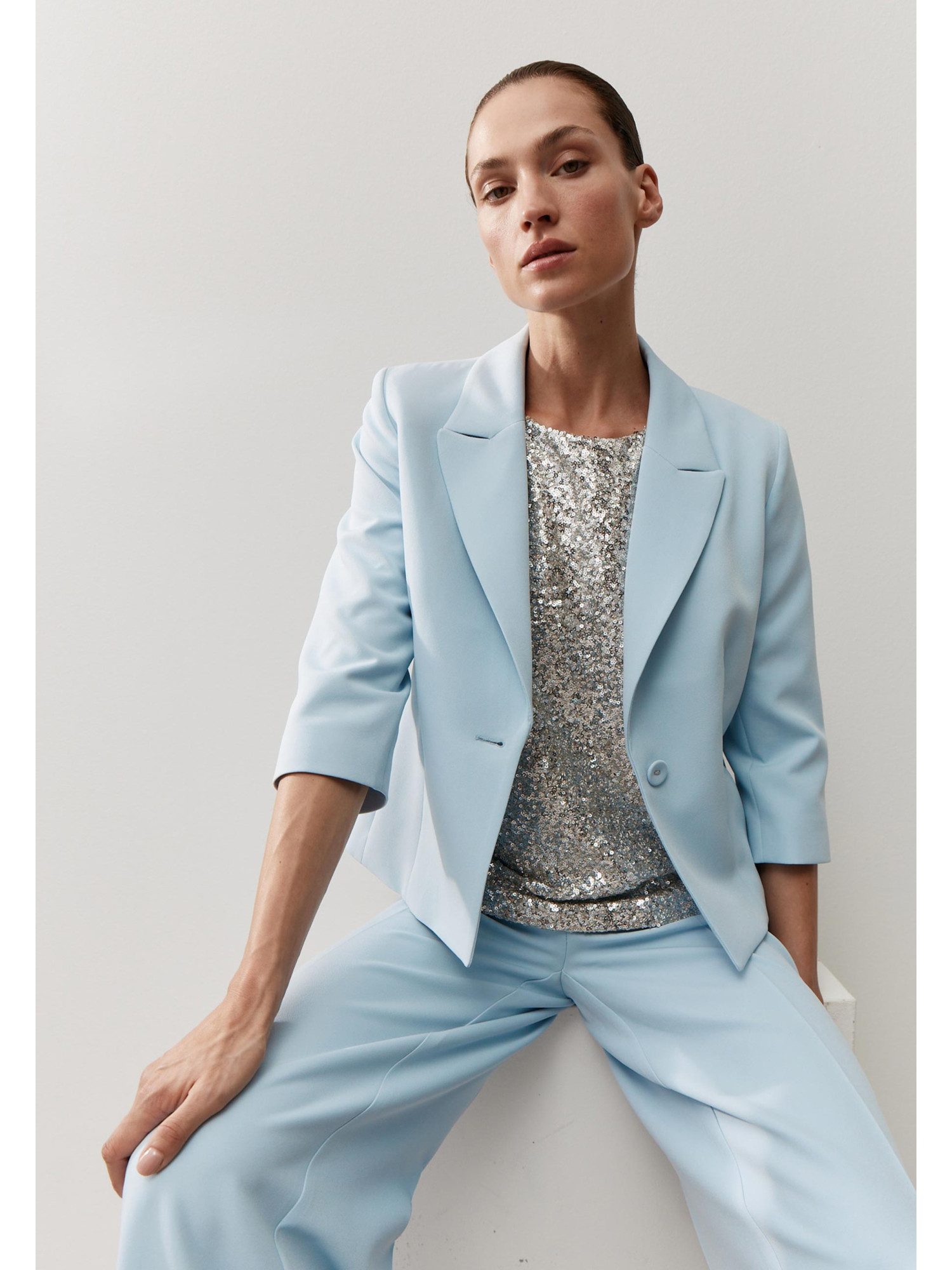 MORE&MORE Kurzblazer taillierter 3/4 Arm Kurzblazer