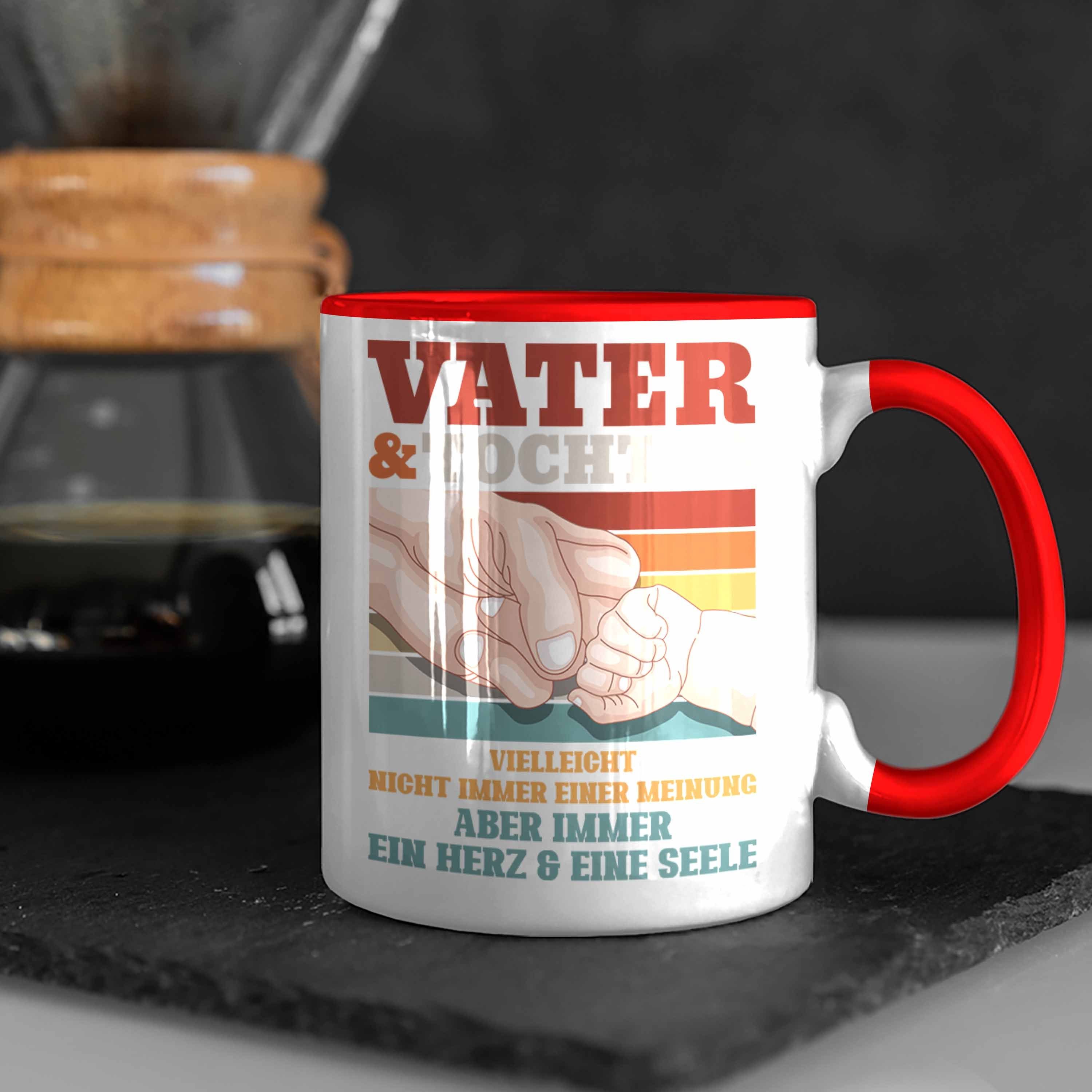 Trendation Trendation Geschenk Tasse und Geschenkidee Papa - Tasse Tochter Partner Töchter Rot Vater