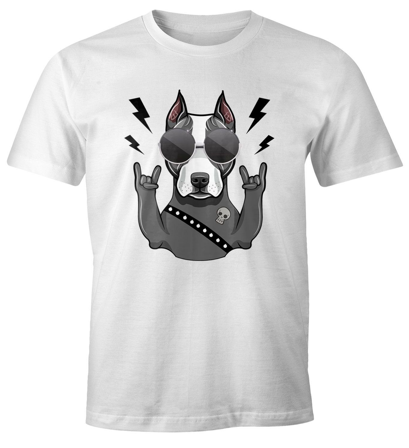 MoonWorks Print-Shirt Herren T-Shirt Fun-Shirt Hund günstig online kaufen