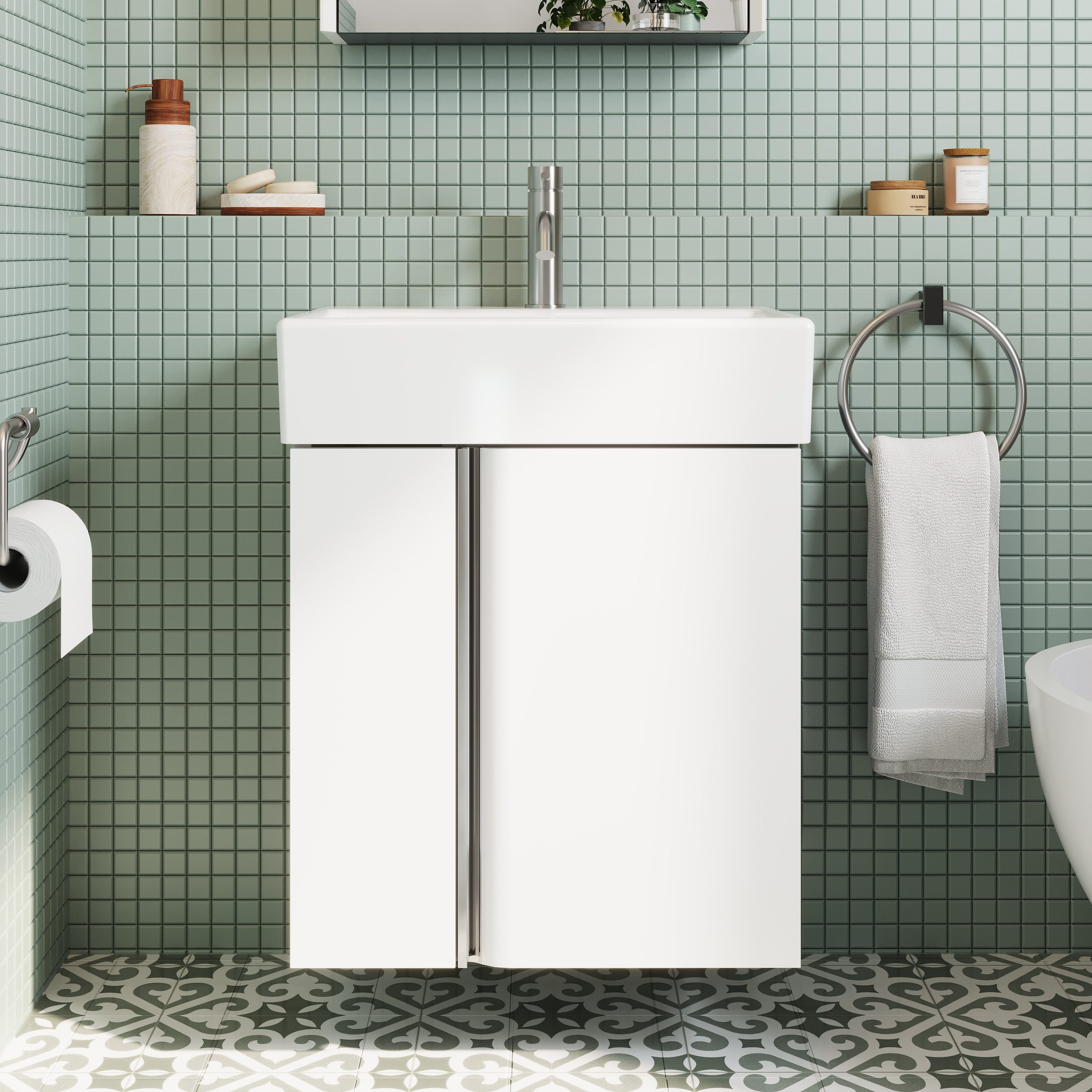 BRIDGE BENO Badmöbel-Set 50 cm Wandbadezimmer-Schrank günstig online kaufen