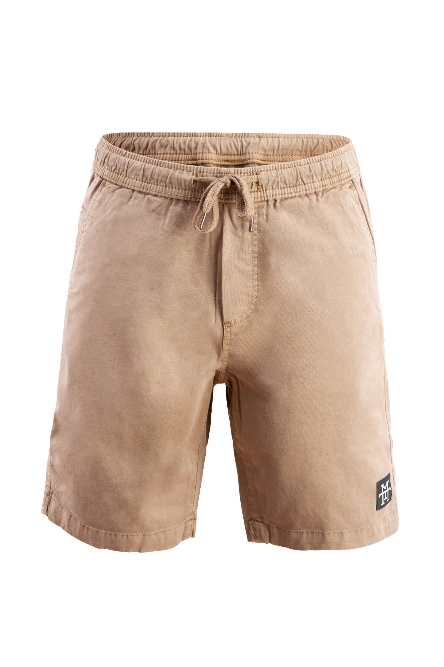 Manufaktur13 Chinoshorts Chino Shorts - Kurze Hose aus dehnbarem Stretch Twill mit Kordelzug / Tunnelzug Sand