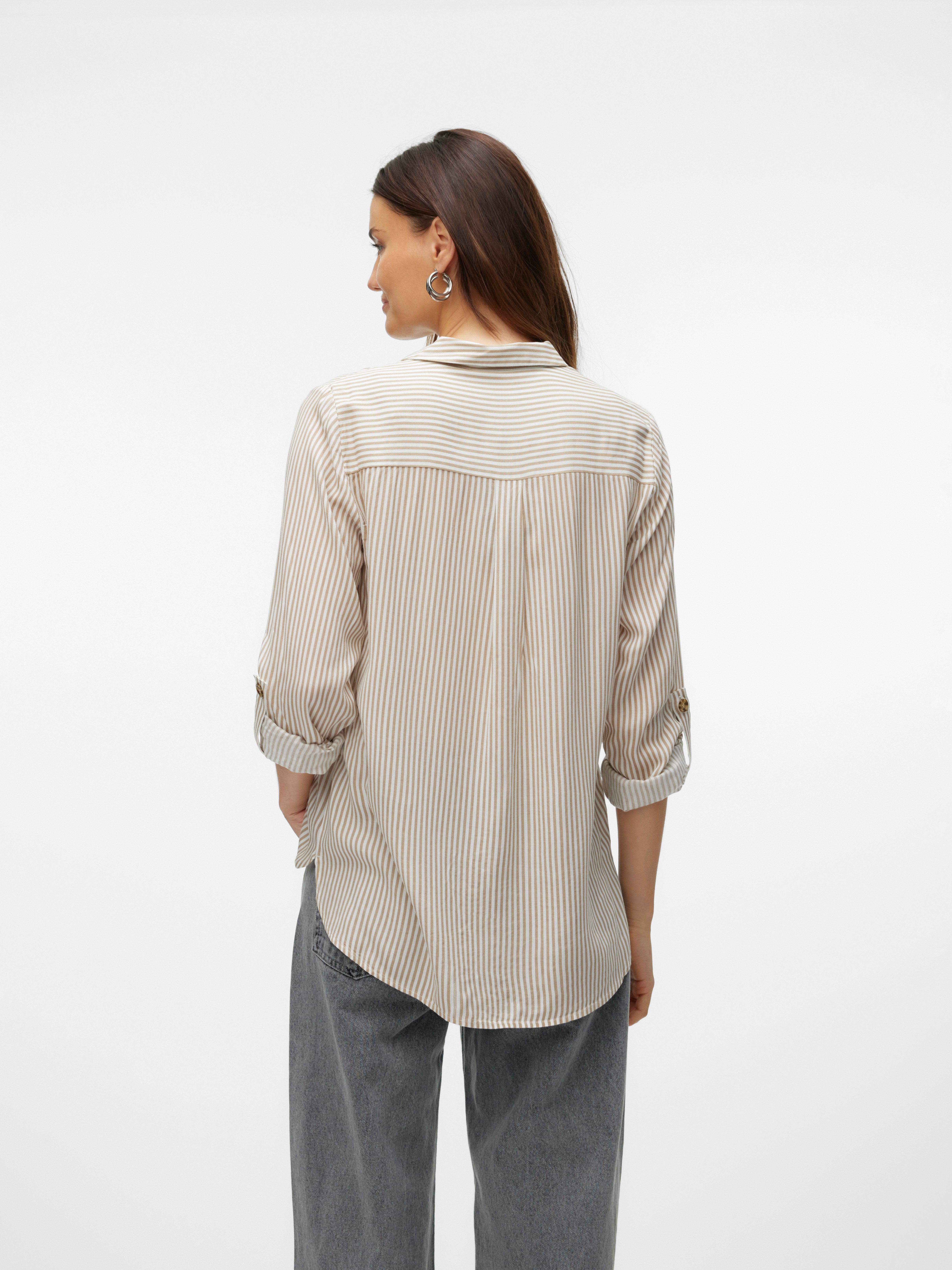 Vero Moda Hemdbluse VMBUMPY L/S SHIRT NEW WVN GA NOOS Viskose, regular fit
