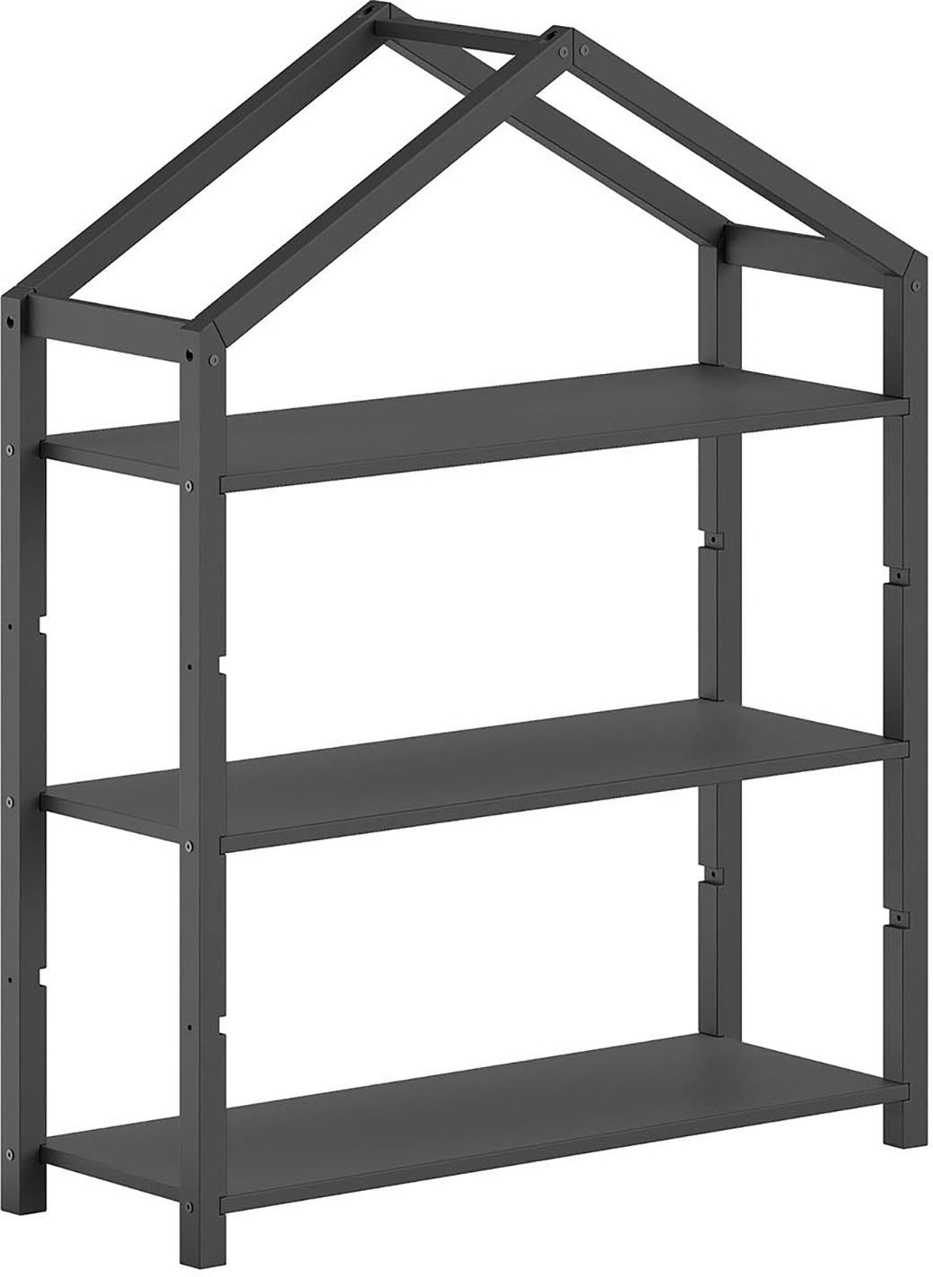 Vipack Standregal aus massiver Kiefer, universell einsetzbar, bietet viel Stauraum, mit 3 verstellbaren Böden, stabil und standfest, 3 Farben zur Wahl