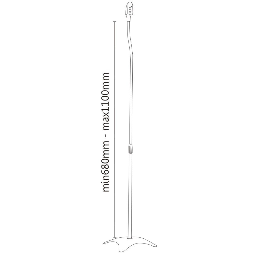 ARLI Lautsprecherständer 2 Teleskop Ständer für Lautsprecher Box Lautsprecherständer Schwarz, (1-tlg., 2er-Pack, für kleinere Satellitenboxen) – Bild 5 von 5