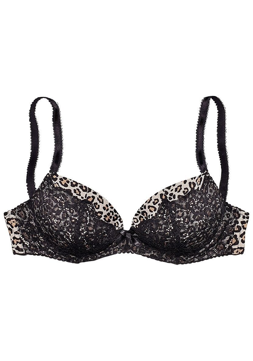 LASCANA Push-up-BH mit Bügel im angesagten Leo-Look, sexy Dessous