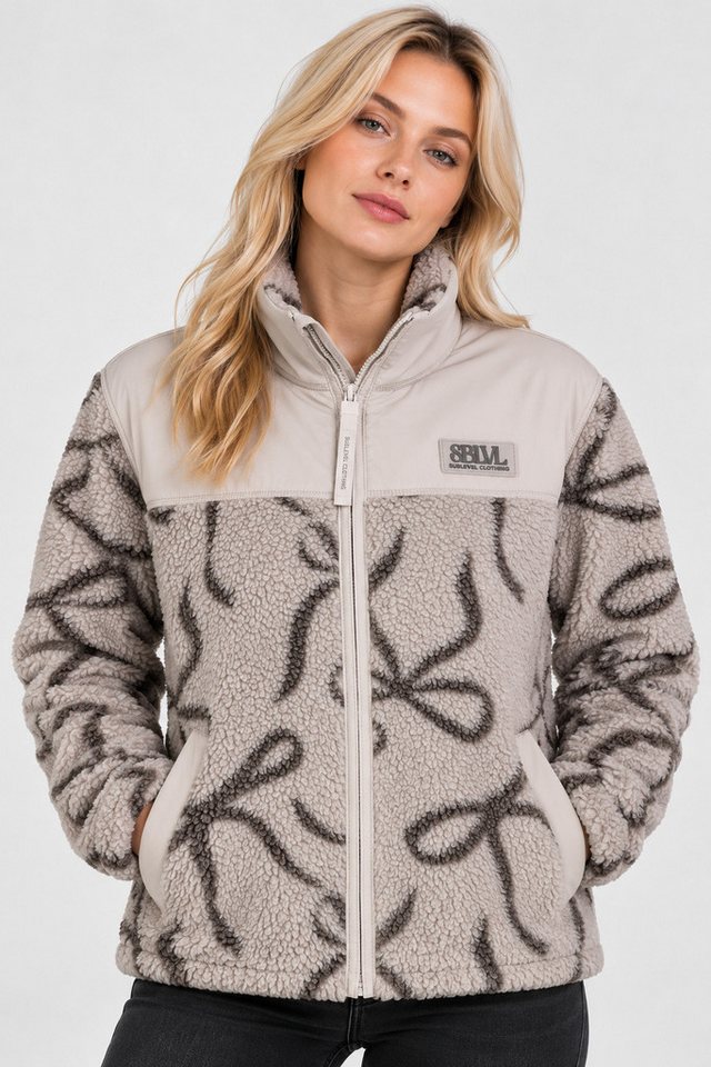 SUBLEVEL Fleecejacke Damen Teddyfleece Kuschelig Warm Übergangsjacke Jacke Outdoor Perfekte Passform Hochwertige Verarbeitung, Angenehm weich & warm