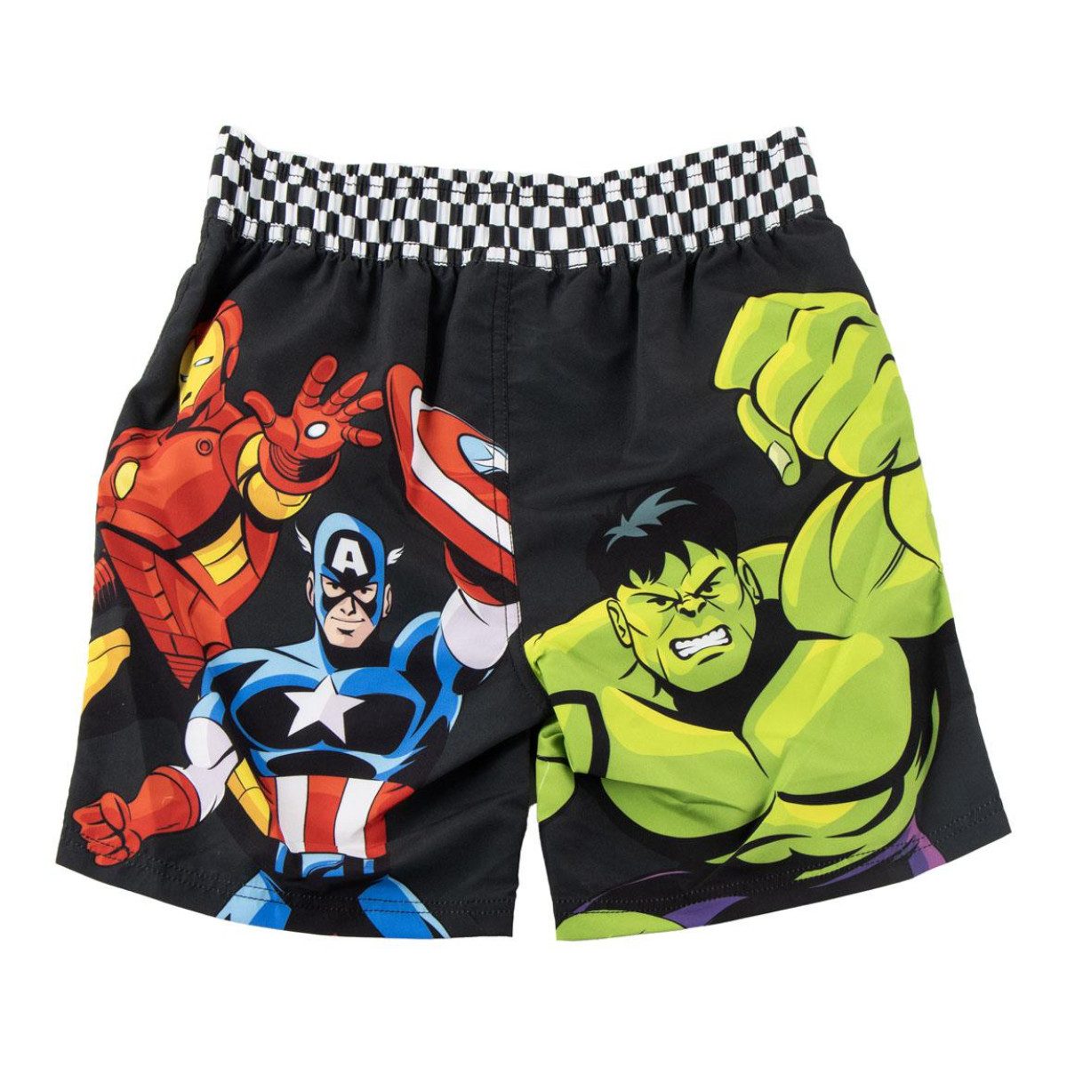 MARVEL Badeshorts Kinder Shorts Bermuda 100% Polyester Strand Pool Freizeit (Packung)