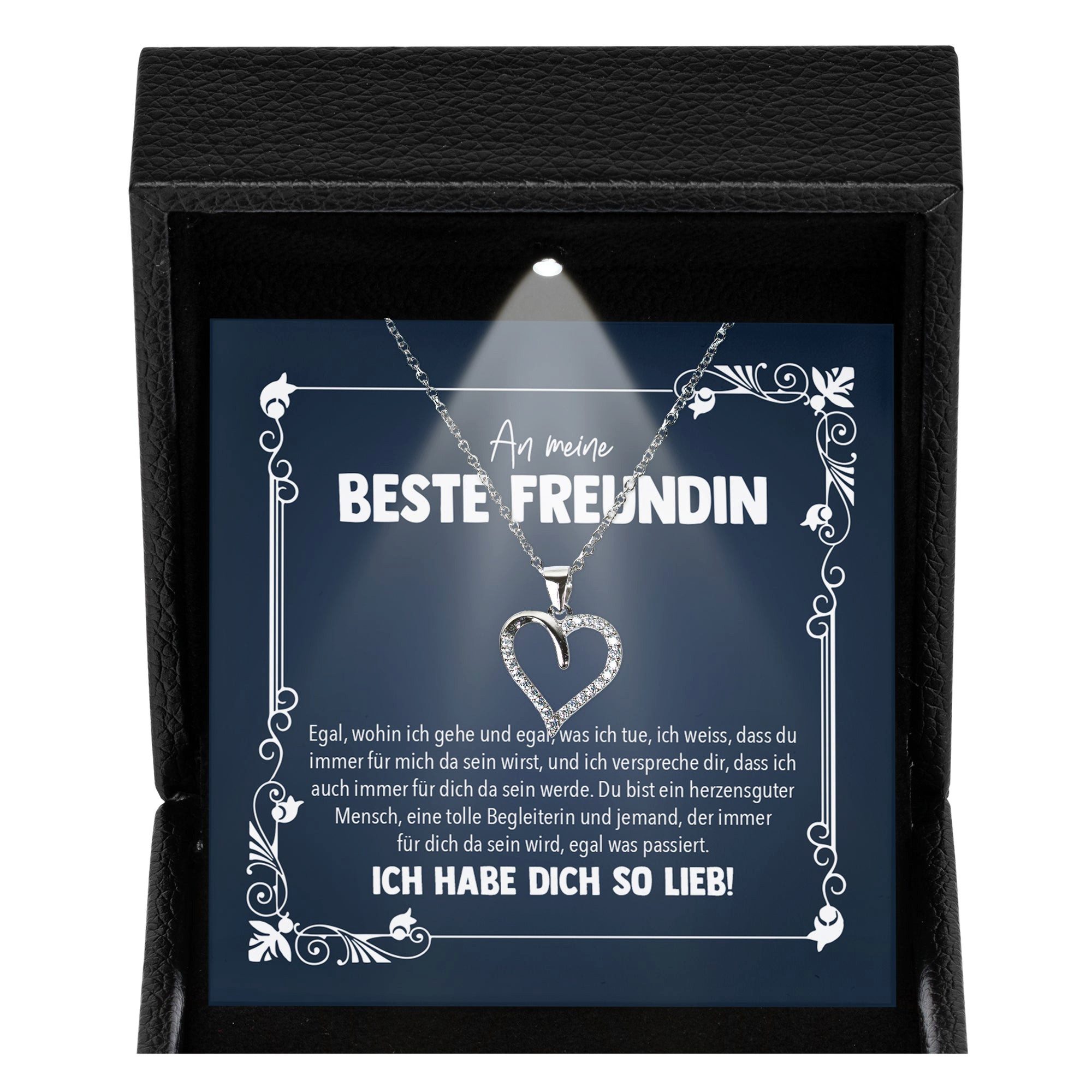 22Feels Schmuckset Freundschaftskette Geschenk Beste Freundin Bestie Frauen Halskette (Geschenkset), Silber 925/000, Geschenkset Made In Germany, Premium Licht Etui