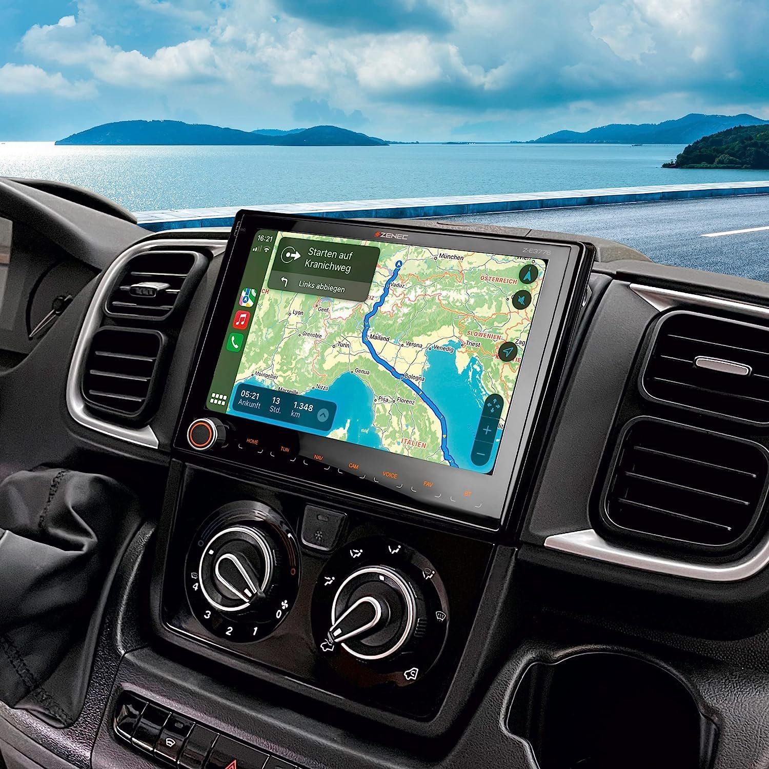 Zenec Zenec Z-E3776 9"-Navigation für Fiat Ducato Autoradio