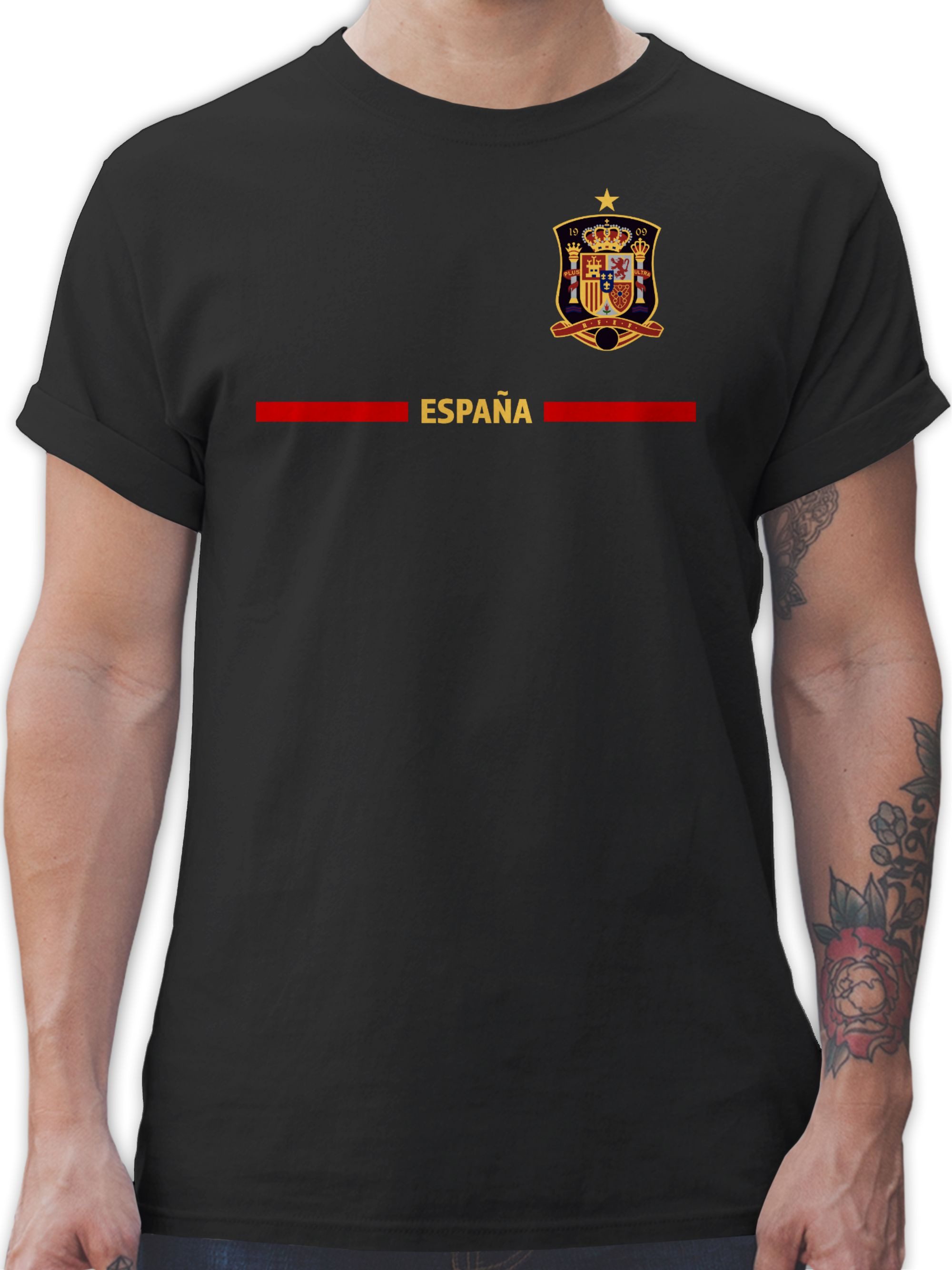 Shirtracer T-Shirt Spanisches Trikot Wappen, España mit Stolz, Spanien Fan-Motiv 2026 Fussball WM Fanartikel
