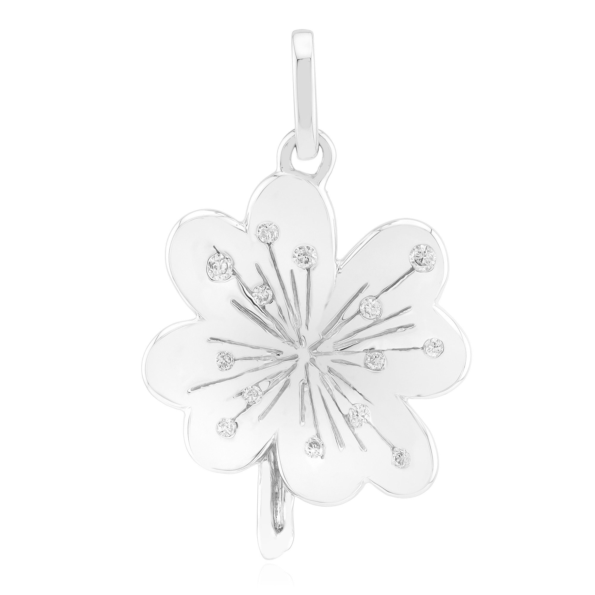 Cavill Kettenanhänger Diamant Blume Sterling Silber Anhänger (1-tlg)