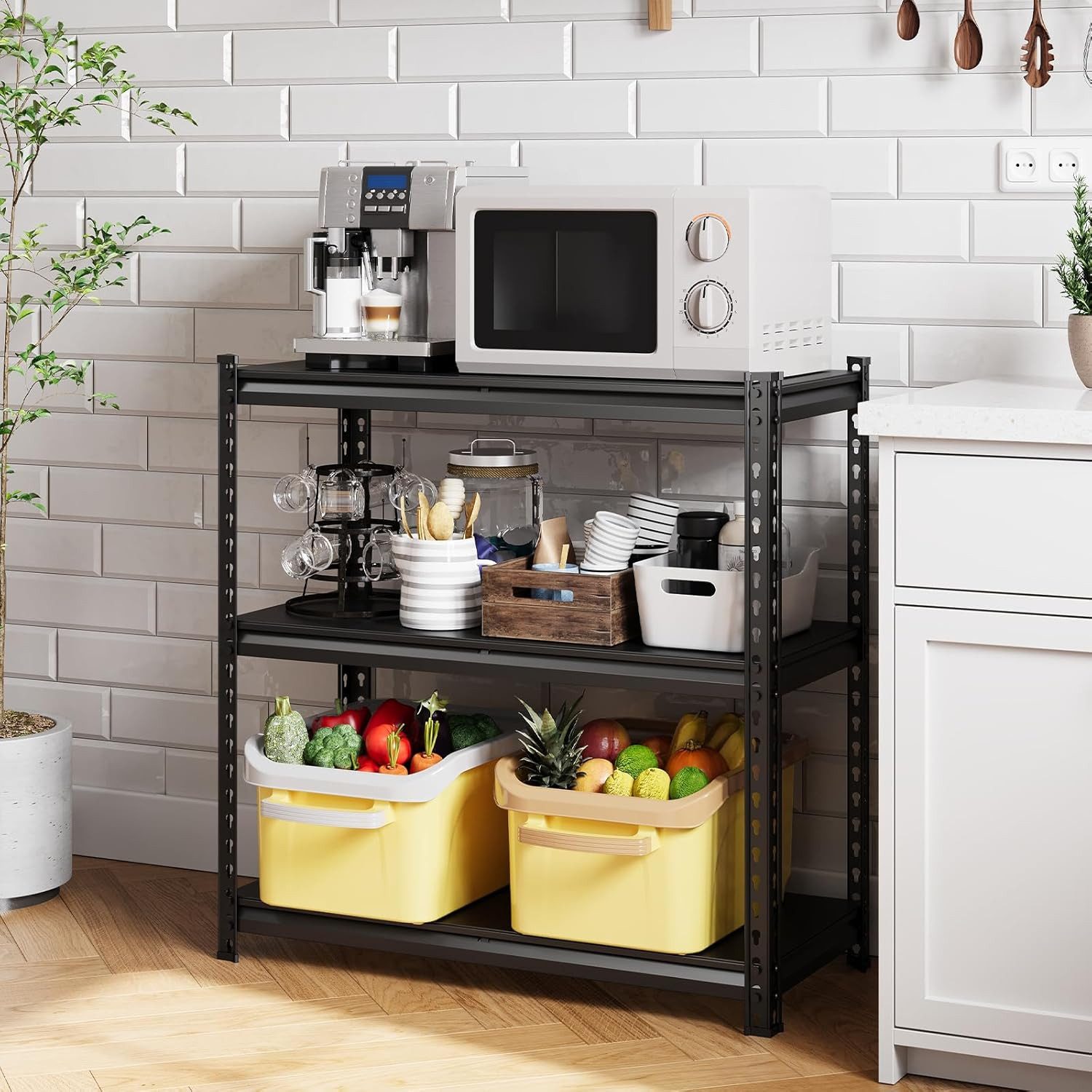 GarveeMore Schwerlastregal Steckregal Metallregal Standregal mit 3/5 verste günstig online kaufen