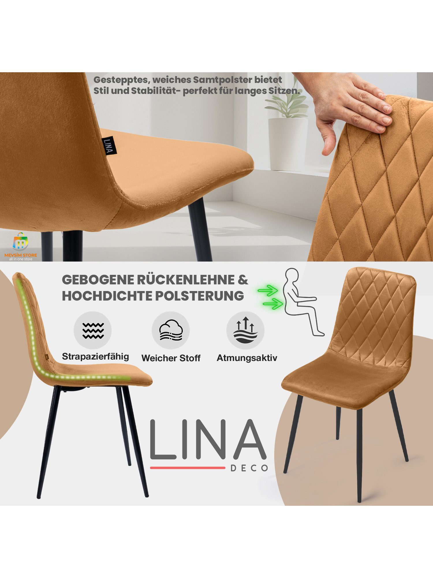 Lina® Esszimmerstuhl Elisia 2er, 4er, 6er günstig online kaufen