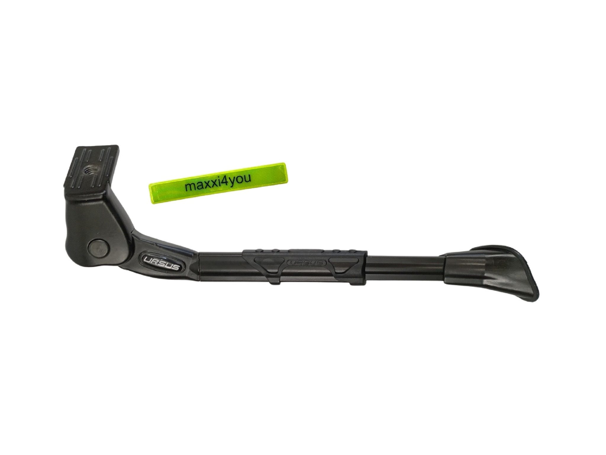 maxxi4you Fahrrad-Seitenständer Fahrrad Seitenständer Ursus "King" Schwarz inkl. maxxi4you Reflexband